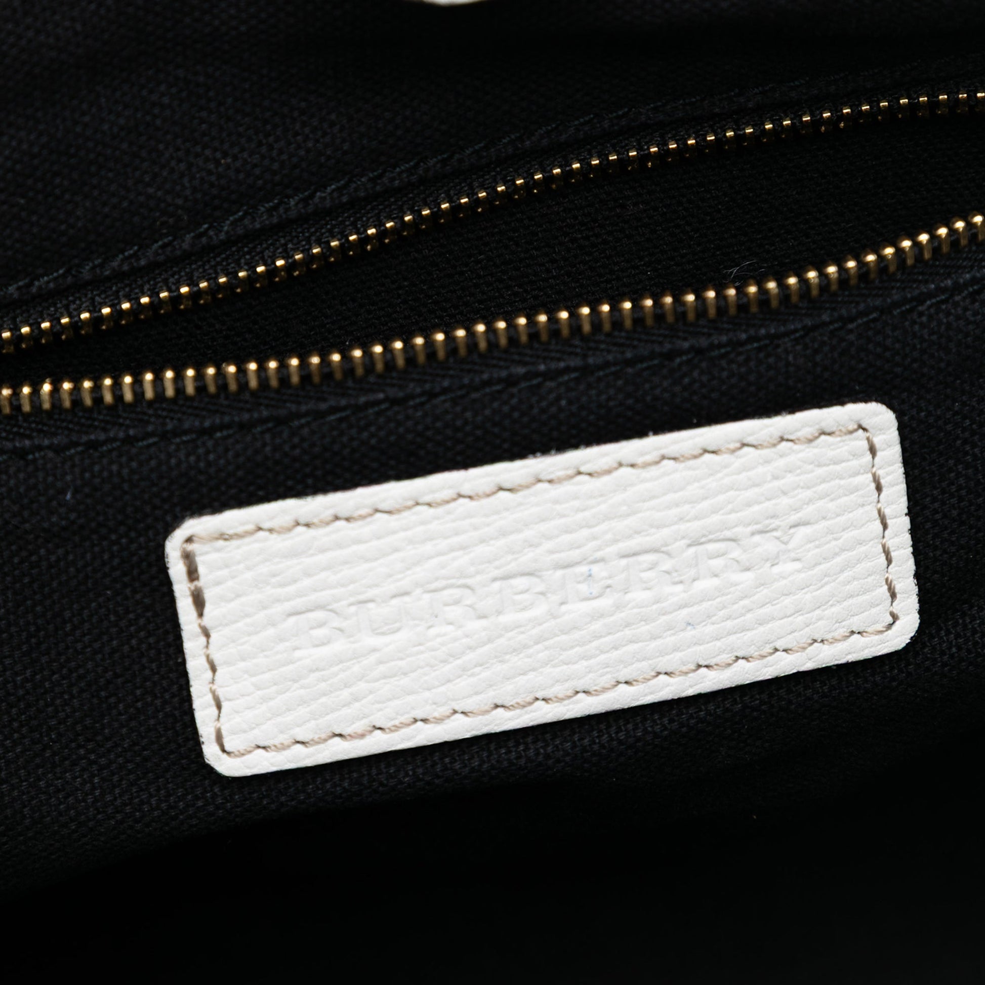 Burberry Small Leather and House Check Canvas Canterbury Tote