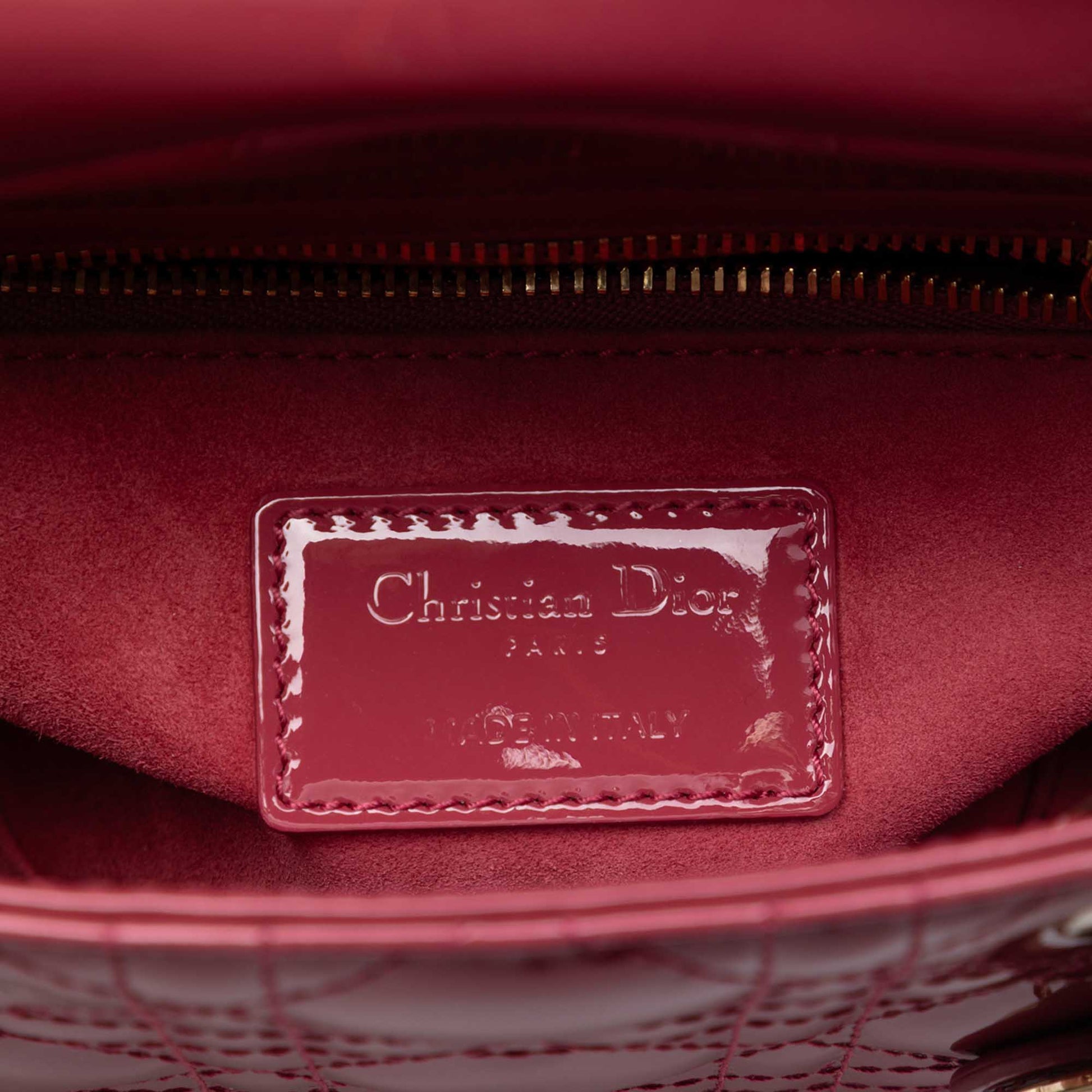 Dior Mini Patent Cannage Lady Dior