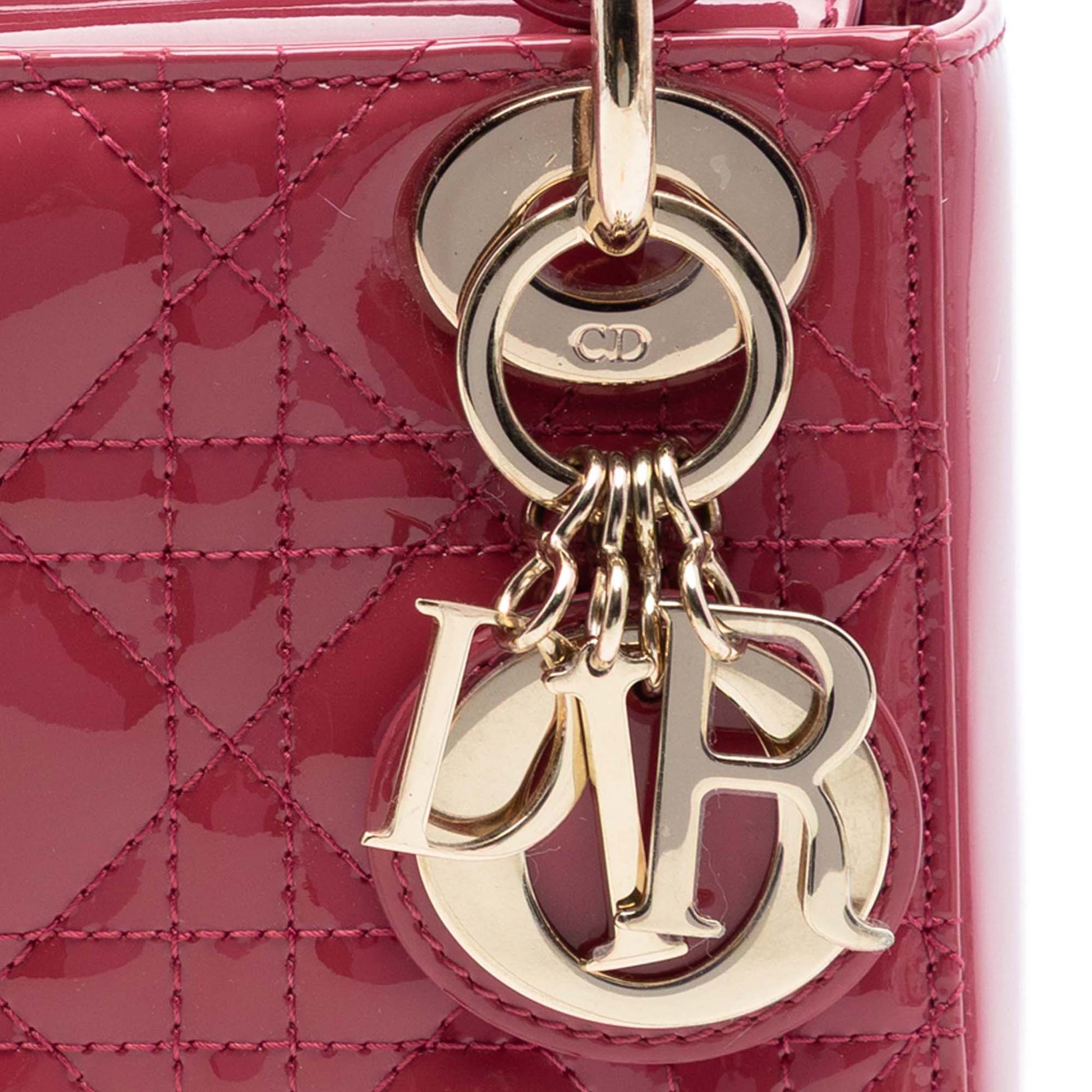 Dior Mini Patent Cannage Lady Dior