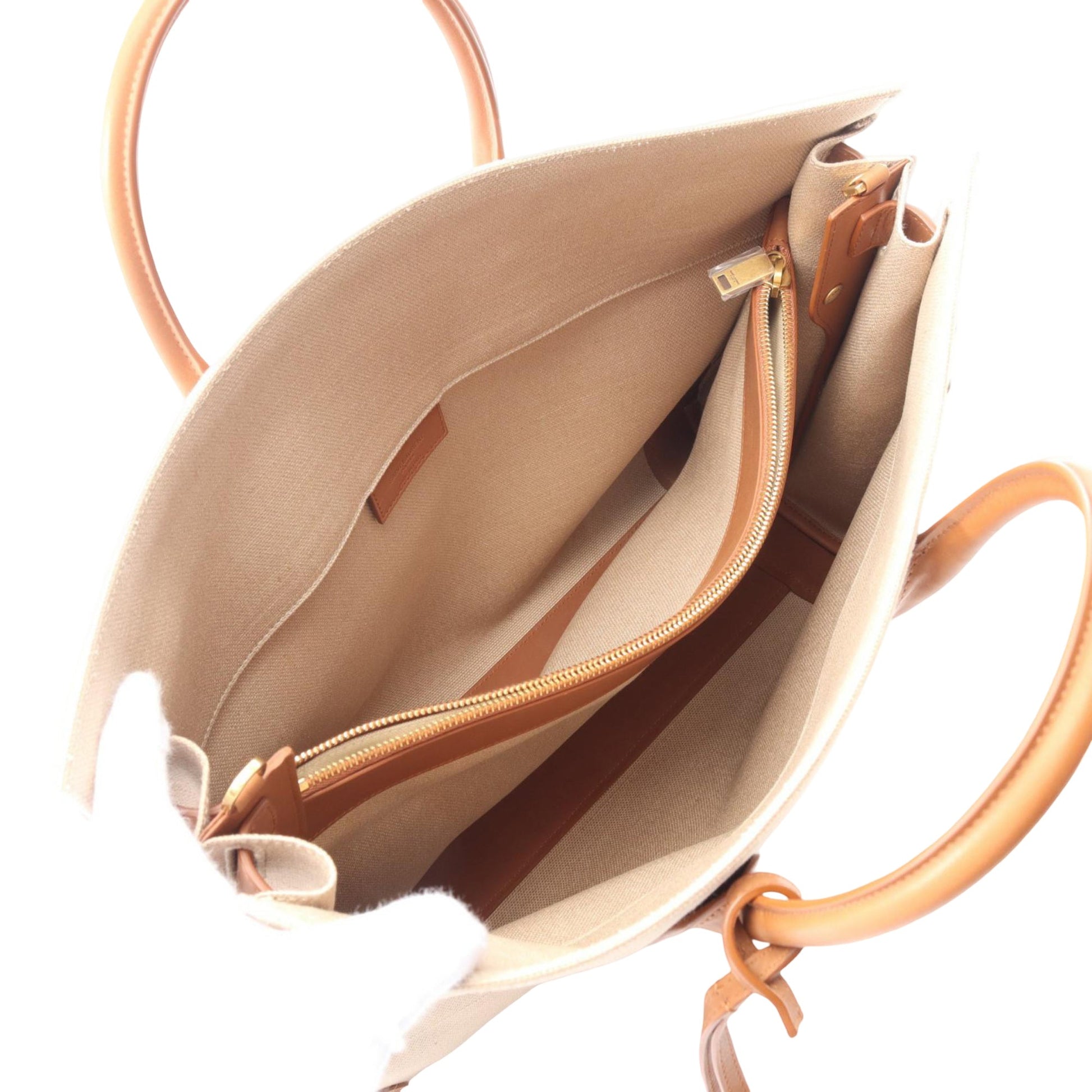 Saint Laurent Large Canvas Saint Laurent Sac de Jour Thin Satchel