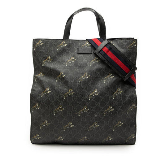 Gucci GG Supreme Tiger Convertible Soft Tote