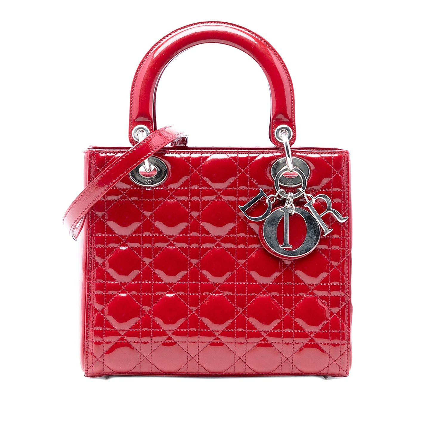 Dior Medium Patent Cannage Lady Dior
