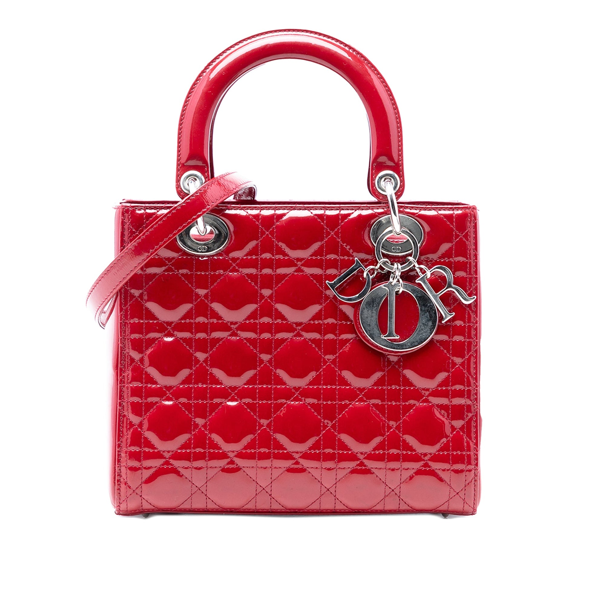 Dior Medium Patent Cannage Lady Dior