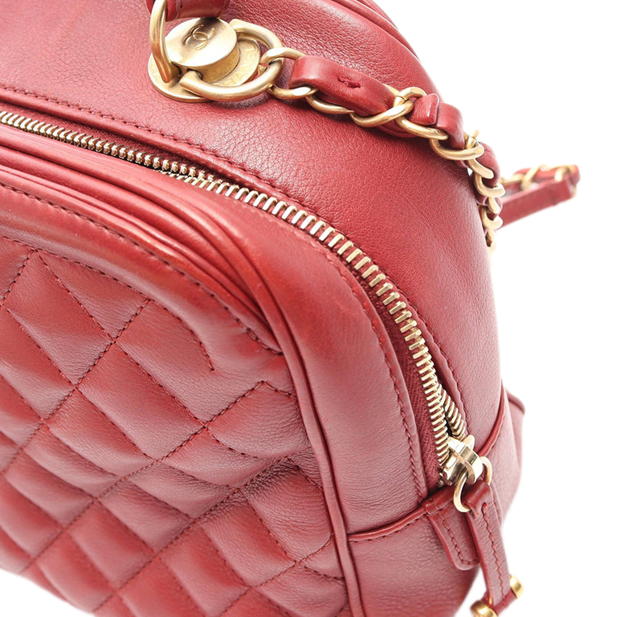 Chanel CC Quilted Calfskin Top Handle Bag