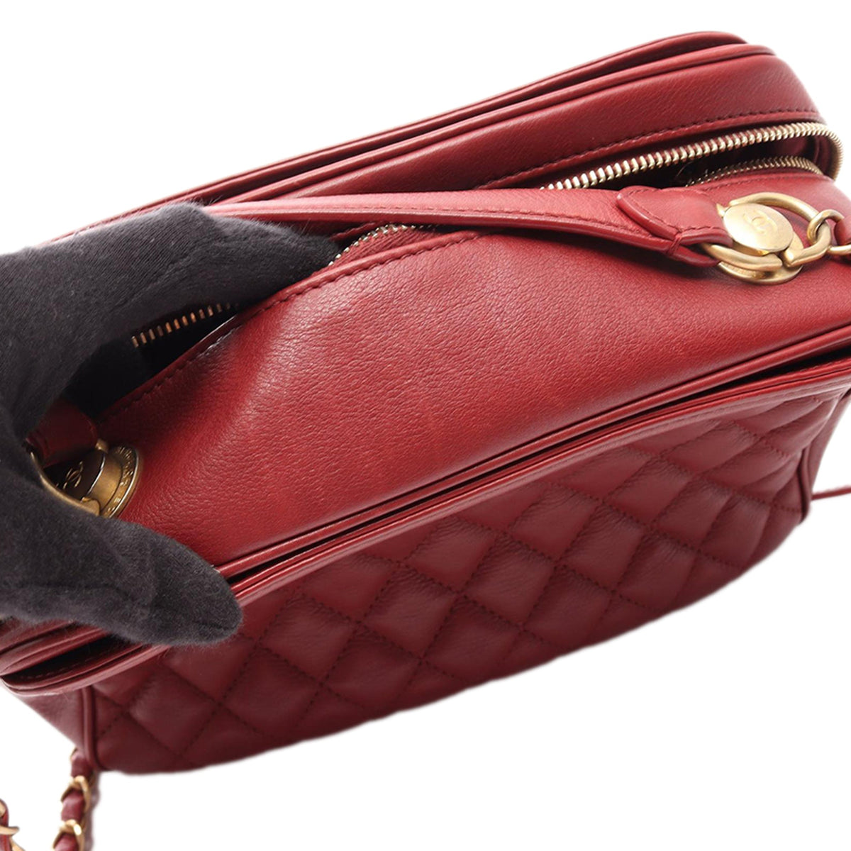 Chanel CC Quilted Calfskin Top Handle Bag