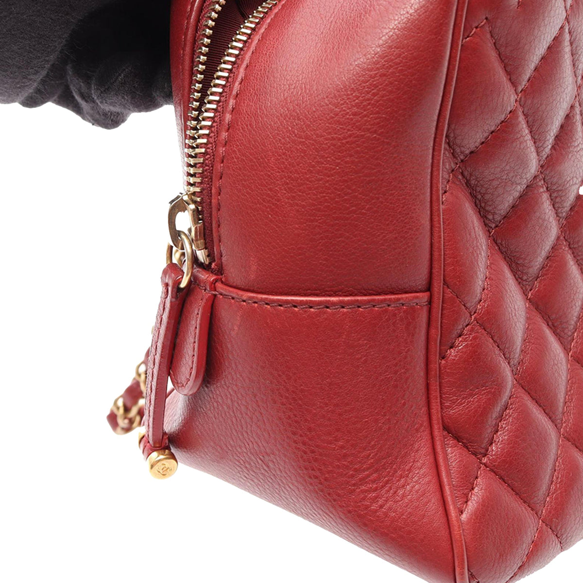 Chanel CC Quilted Calfskin Top Handle Bag
