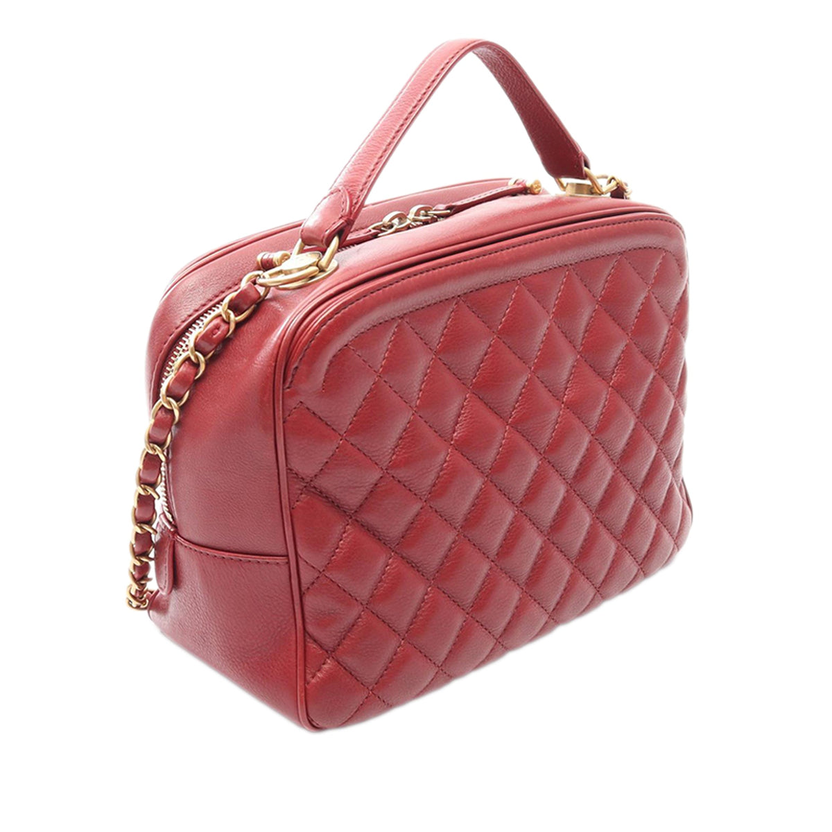 Chanel CC Quilted Calfskin Top Handle Bag