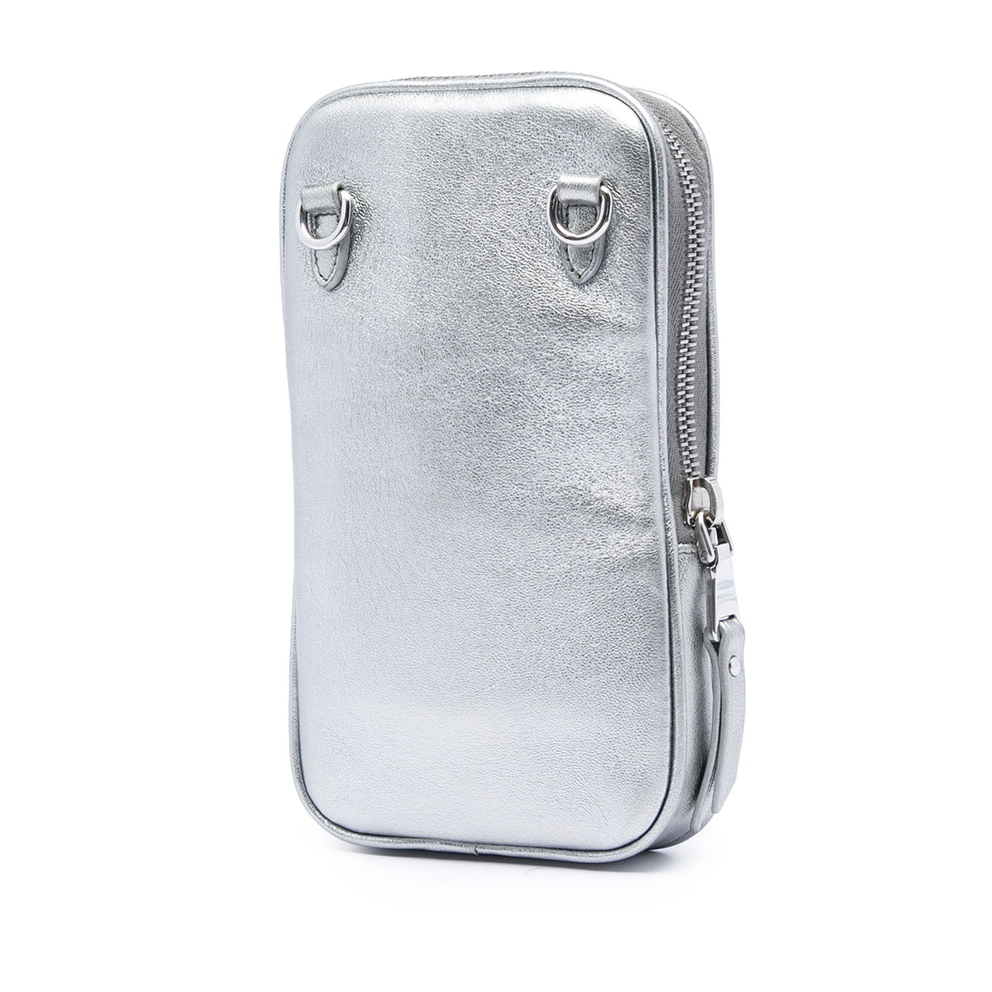 Miu Miu Matelasse Metallic Nappa Phone Holder Crossbody