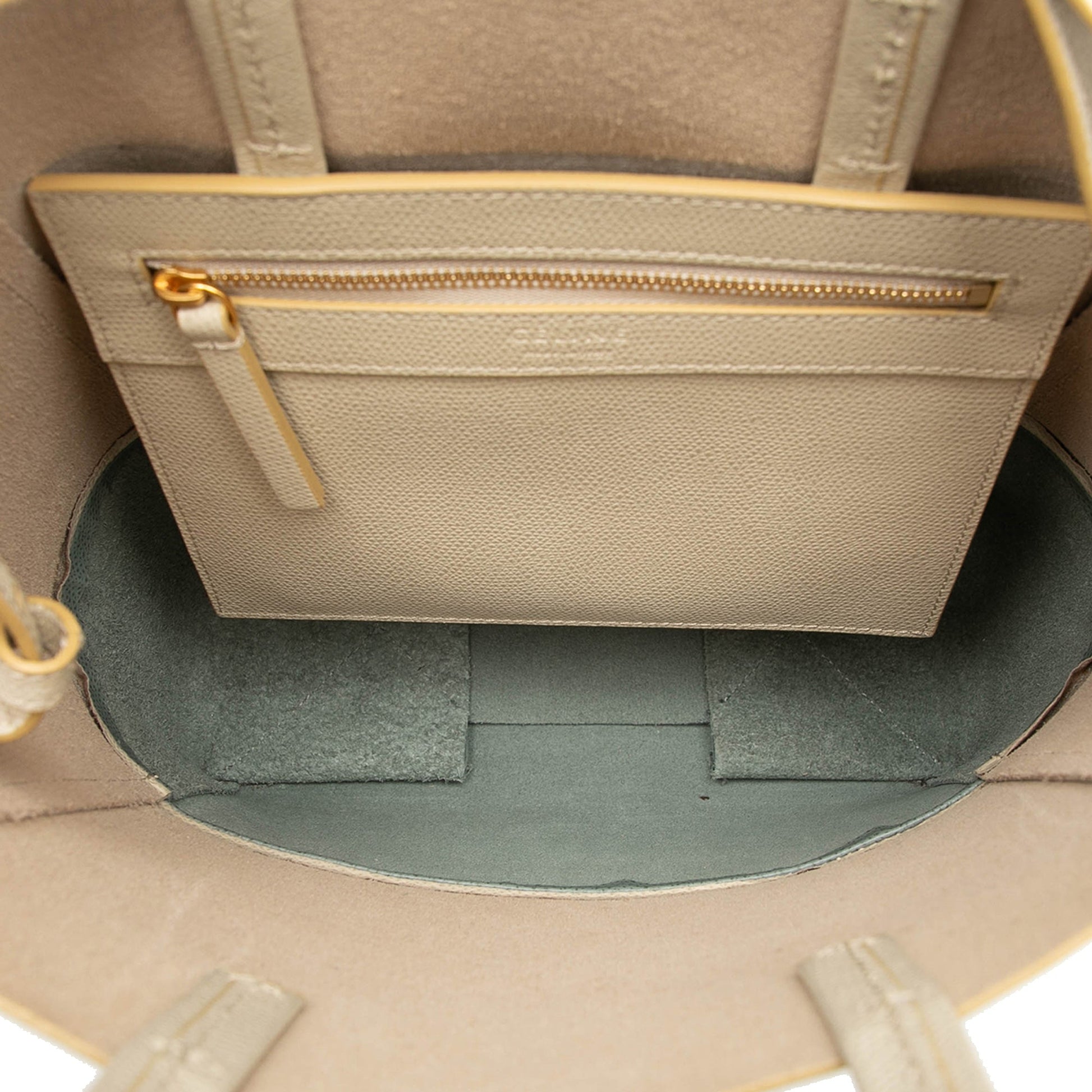 Celine Small Bicolor Grained Calfskin Vertical Cabas Tote