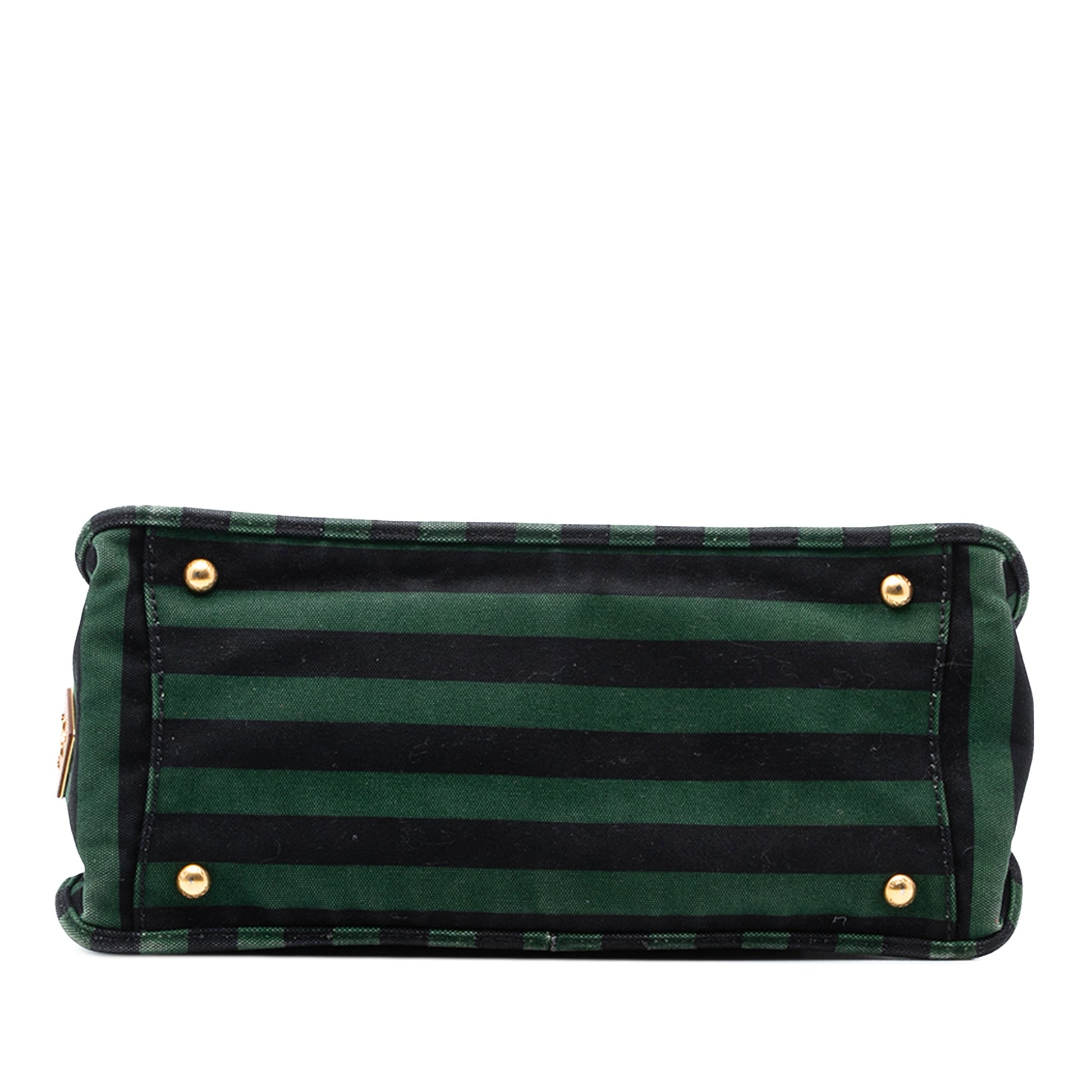 Prada Canvas Canapa Righe Striped Satchel