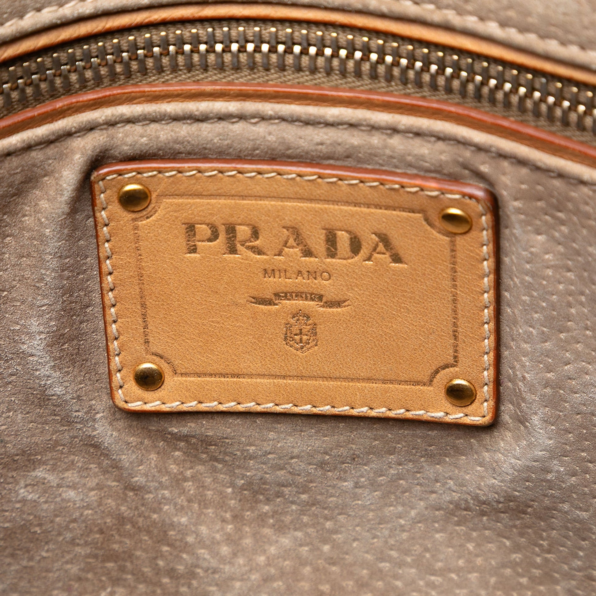 Prada Canvas Canapa Righe Striped Satchel