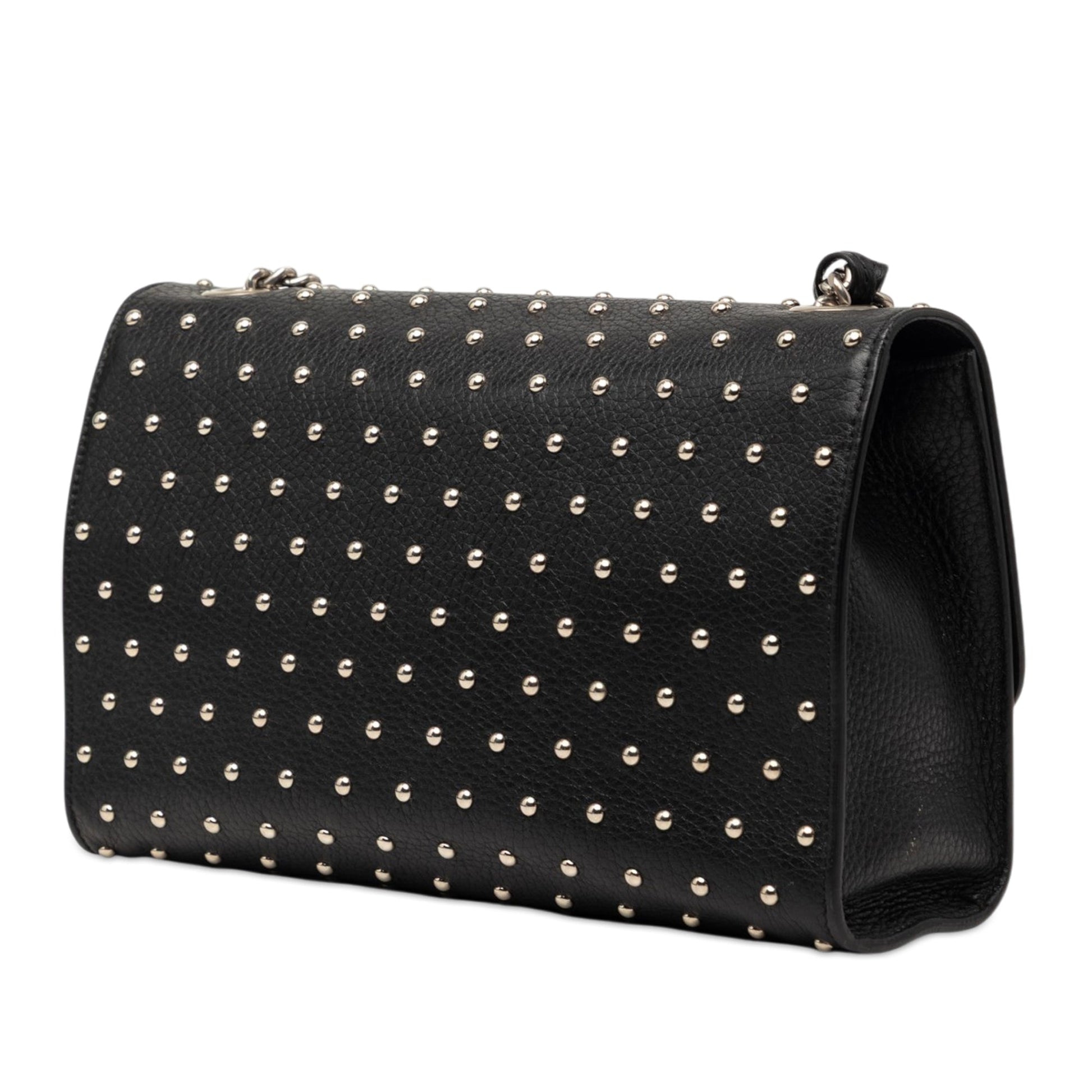 Gucci Medium Studded Leather Miss Bamboo Crossbody