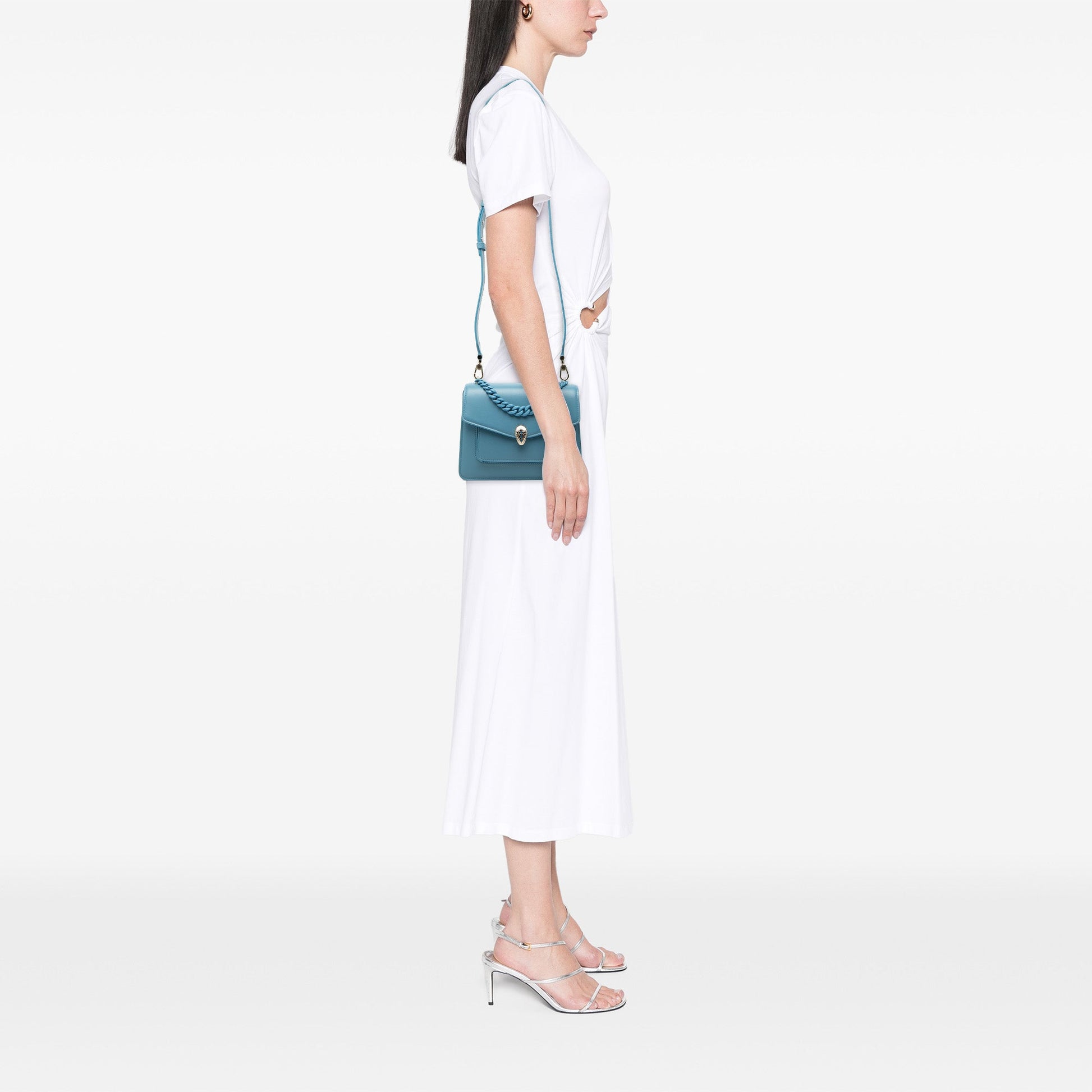 Leather Serpenti Forever Maxi Chain Top Handle Bag