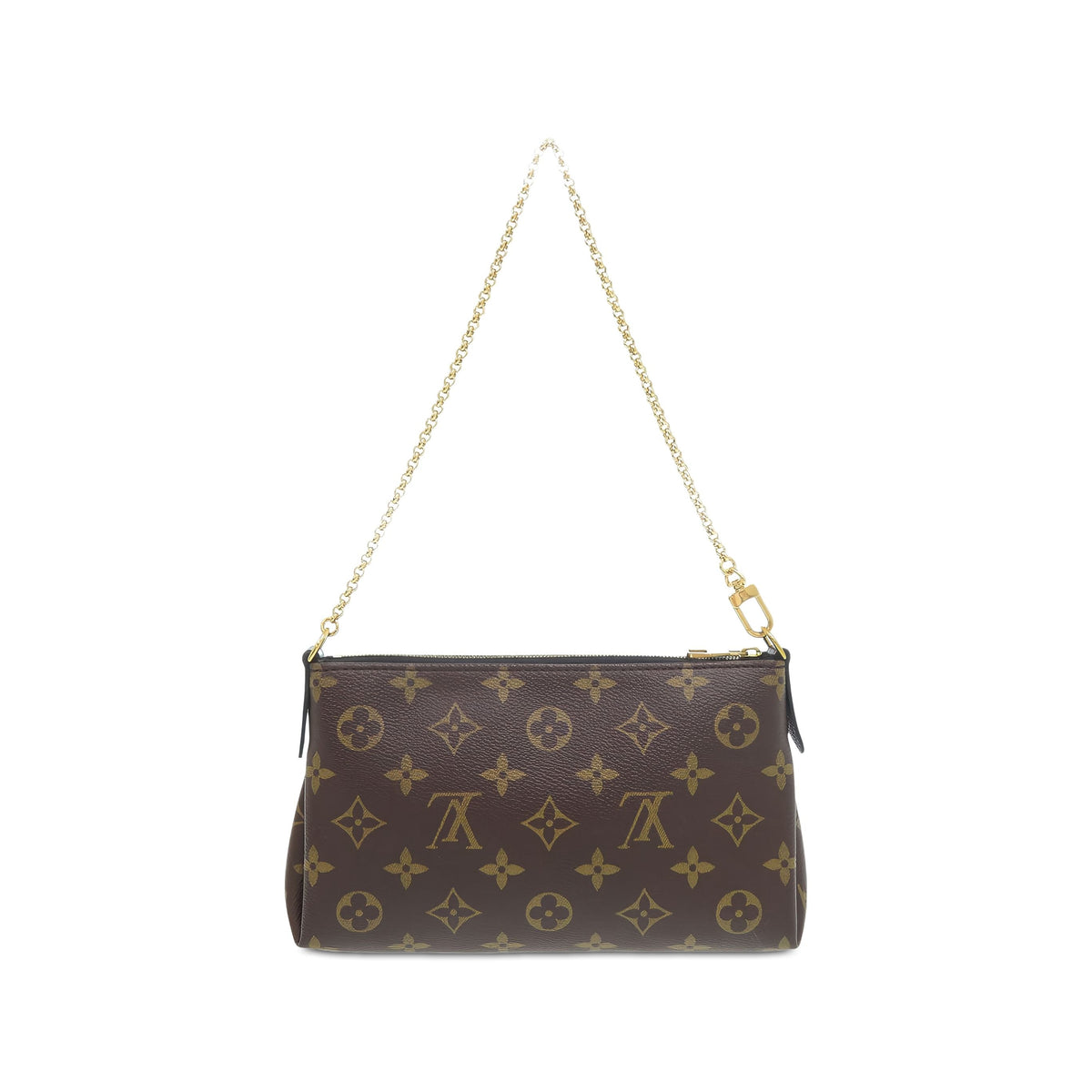 Louis Vuitton Monogram Pallas Clutch — Brown