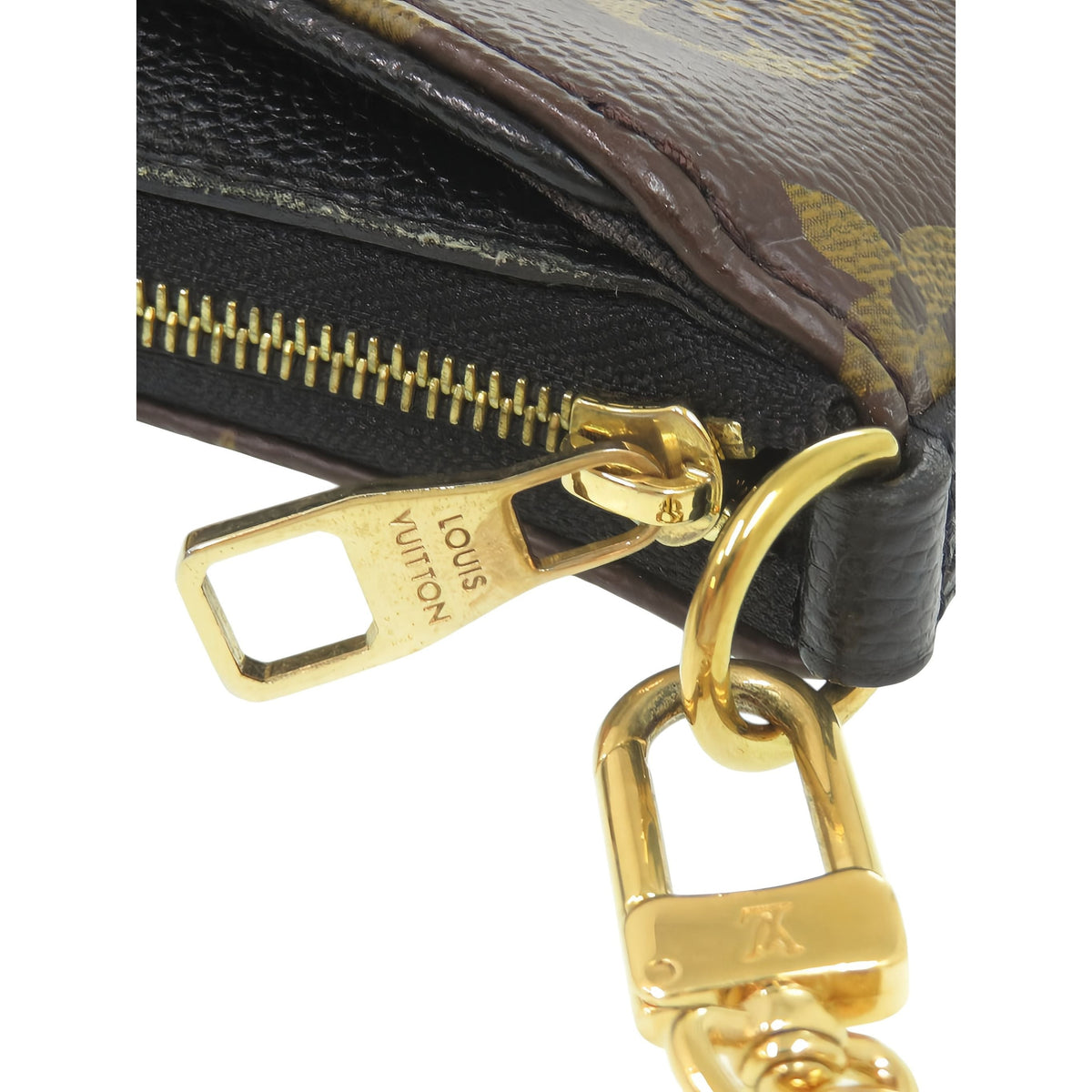 Louis Vuitton Monogram Pallas Clutch — Brown