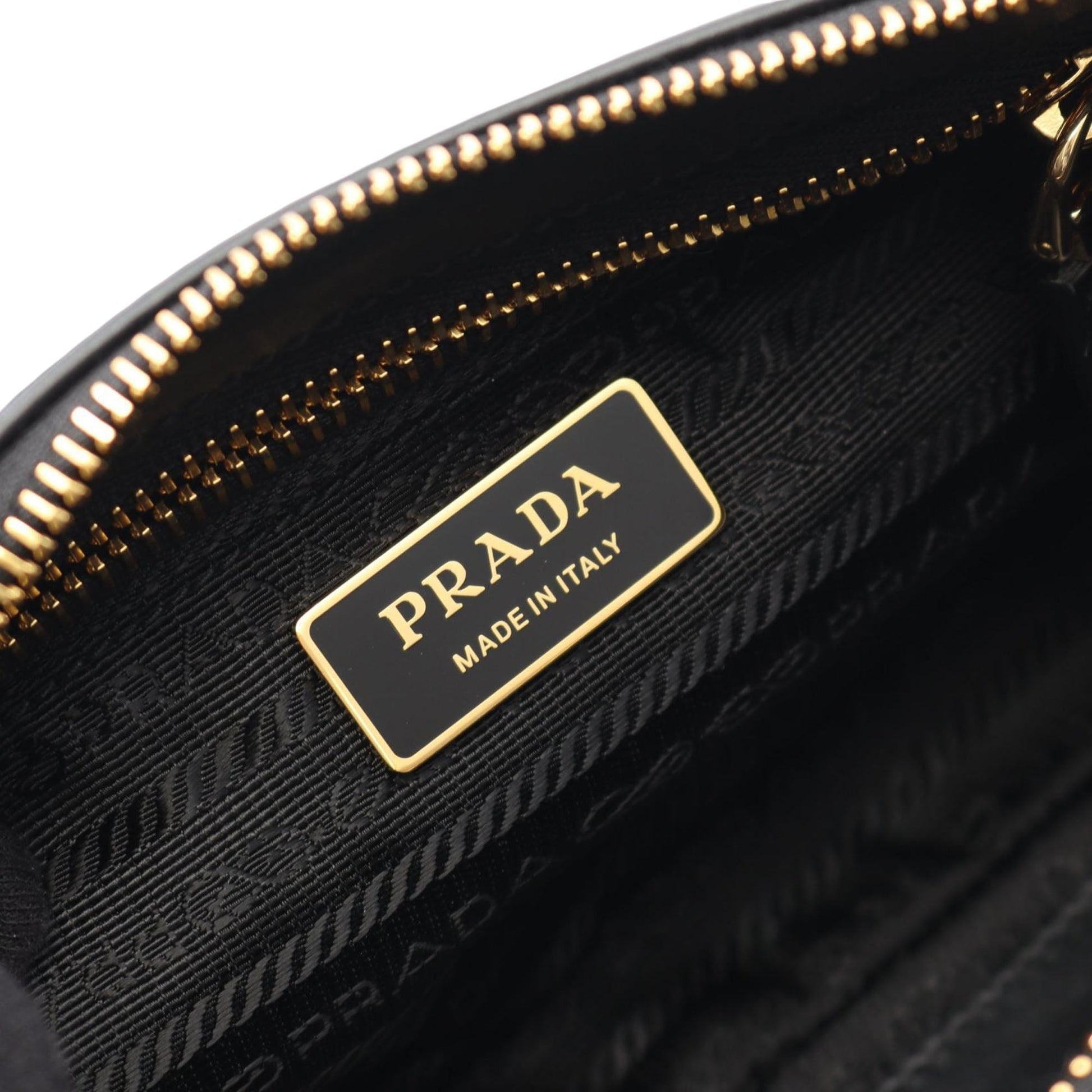 Prada Small Leather and Tessuto Crossbody