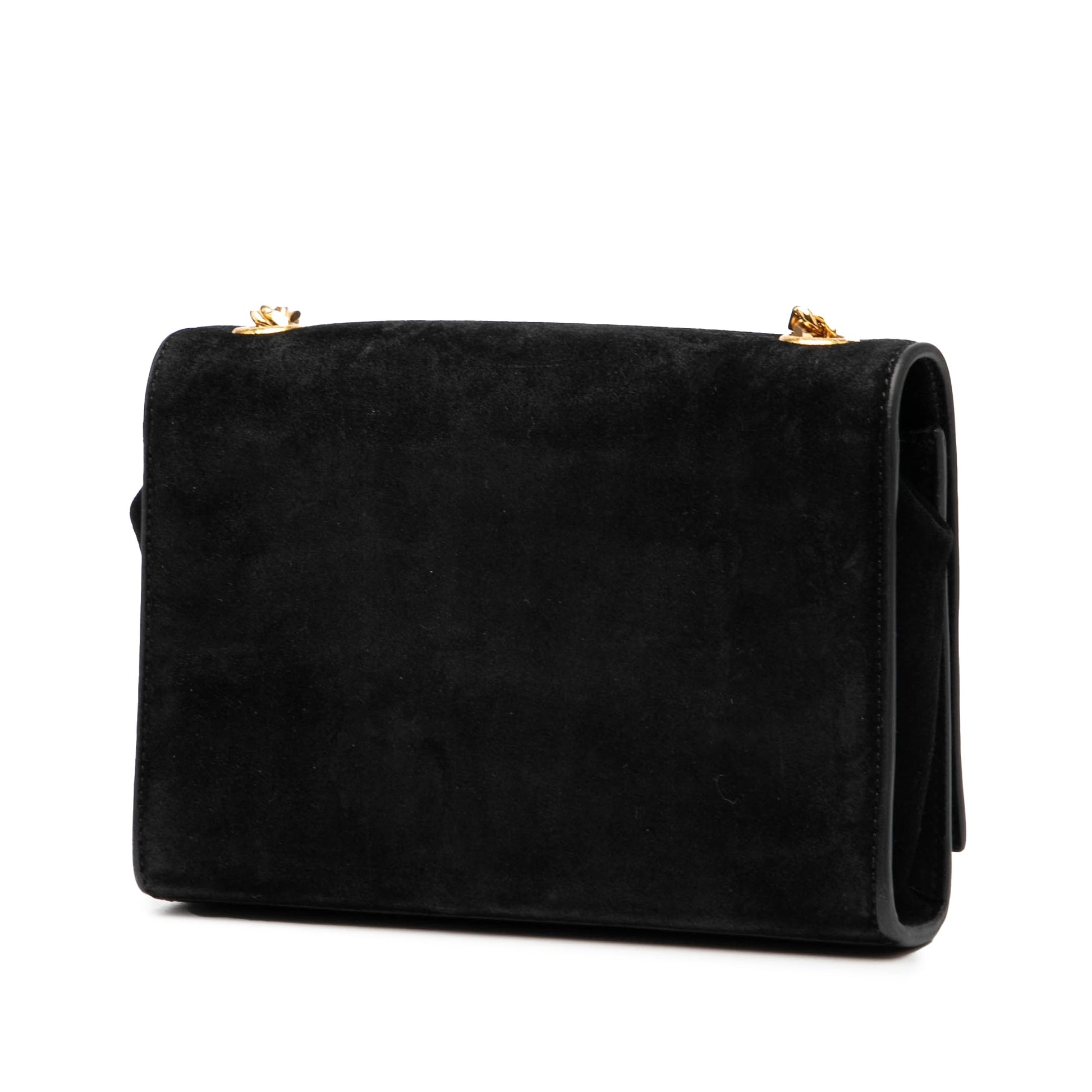 Saint Laurent Small Suede Monogram Kate Tassel Crossbody