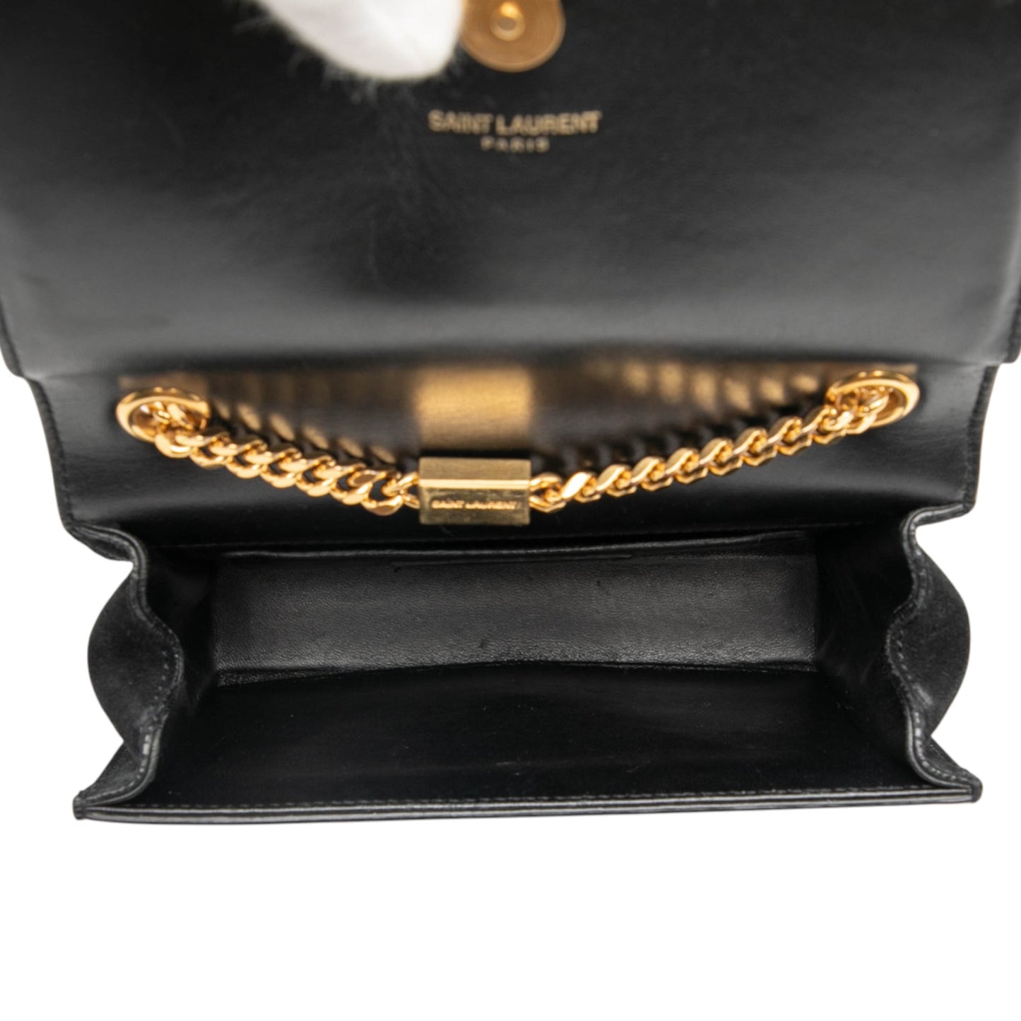 Saint Laurent Small Suede Monogram Kate Tassel Crossbody