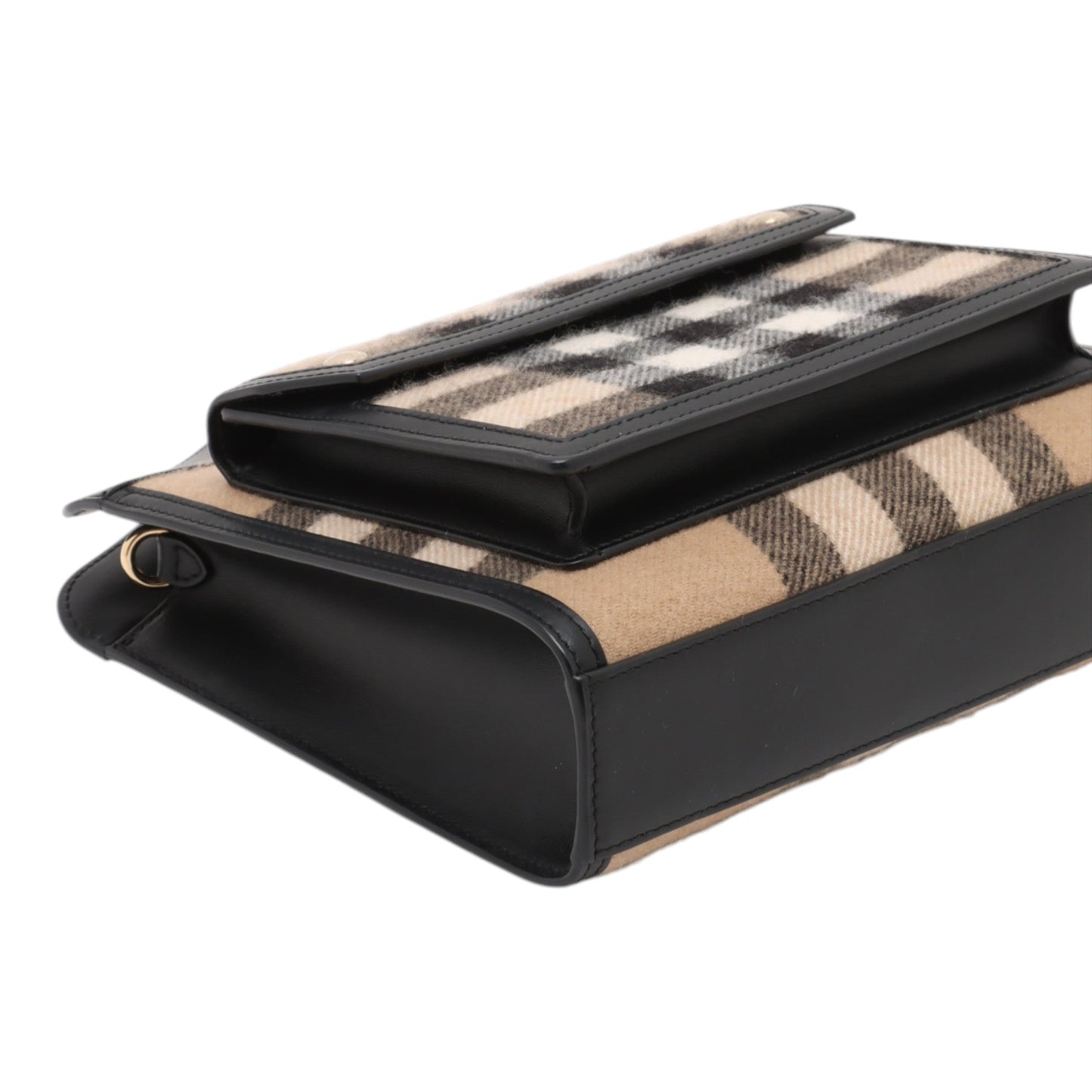 Burberry Mini Exploded Check Wool Pocket Satchel