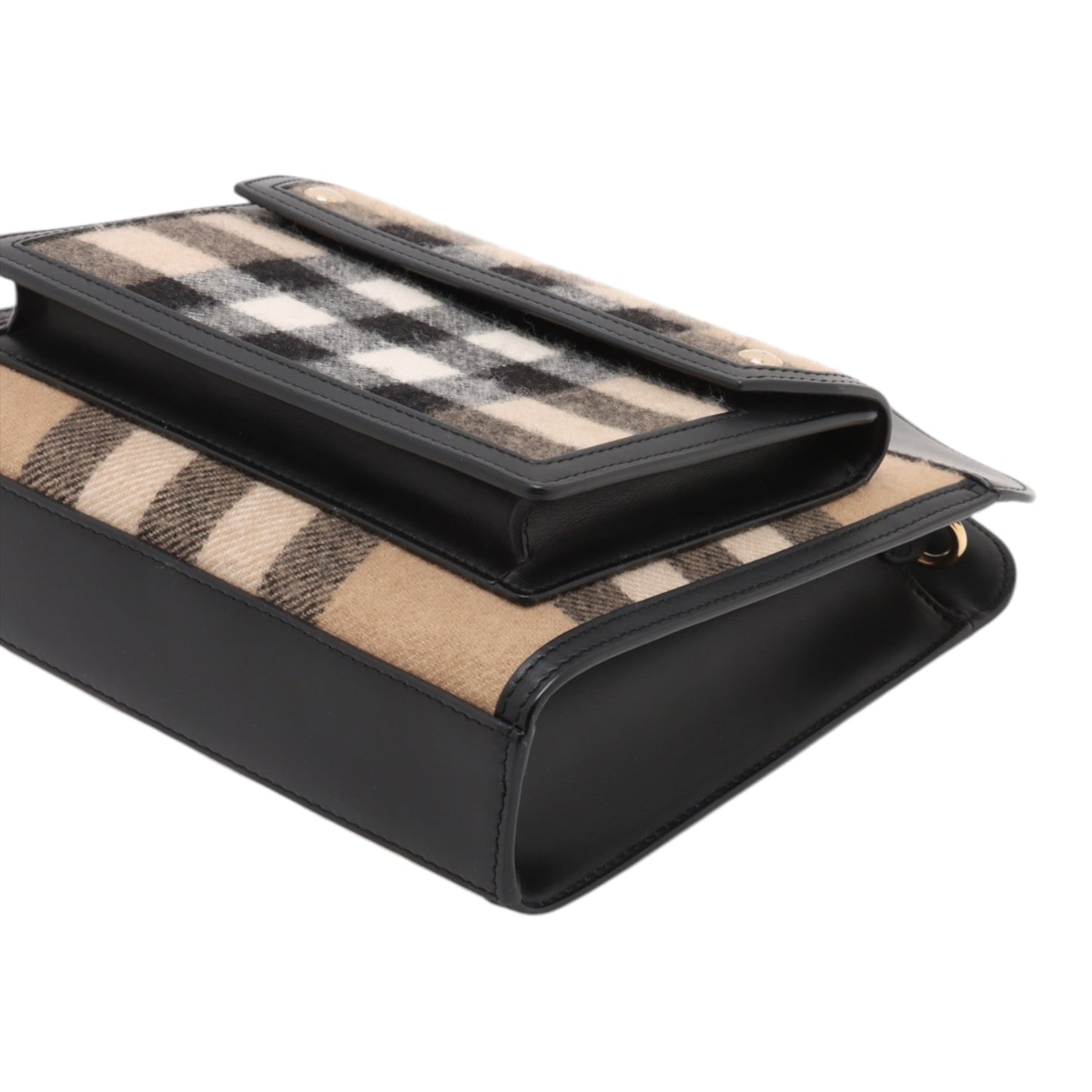 Burberry Mini Exploded Check Wool Pocket Satchel