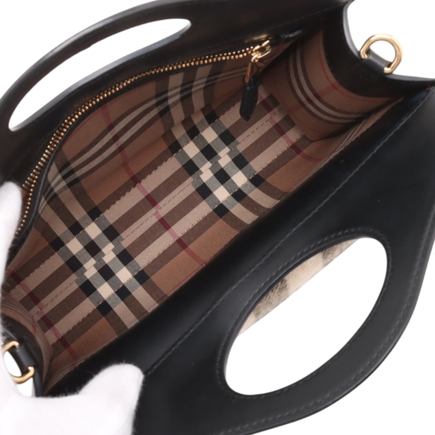 Burberry Mini Exploded Check Wool Pocket Satchel