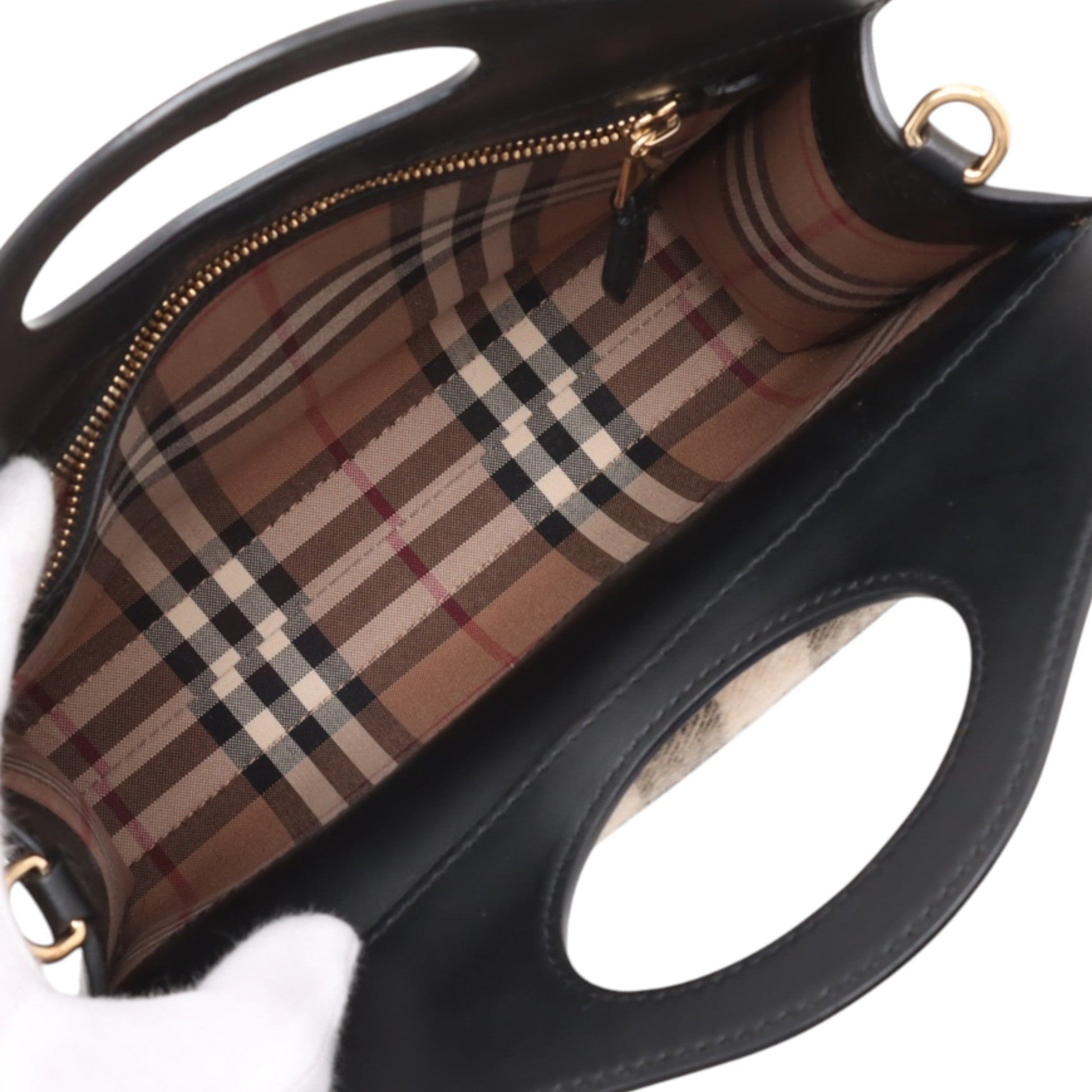 Burberry Mini Exploded Check Wool Pocket Satchel