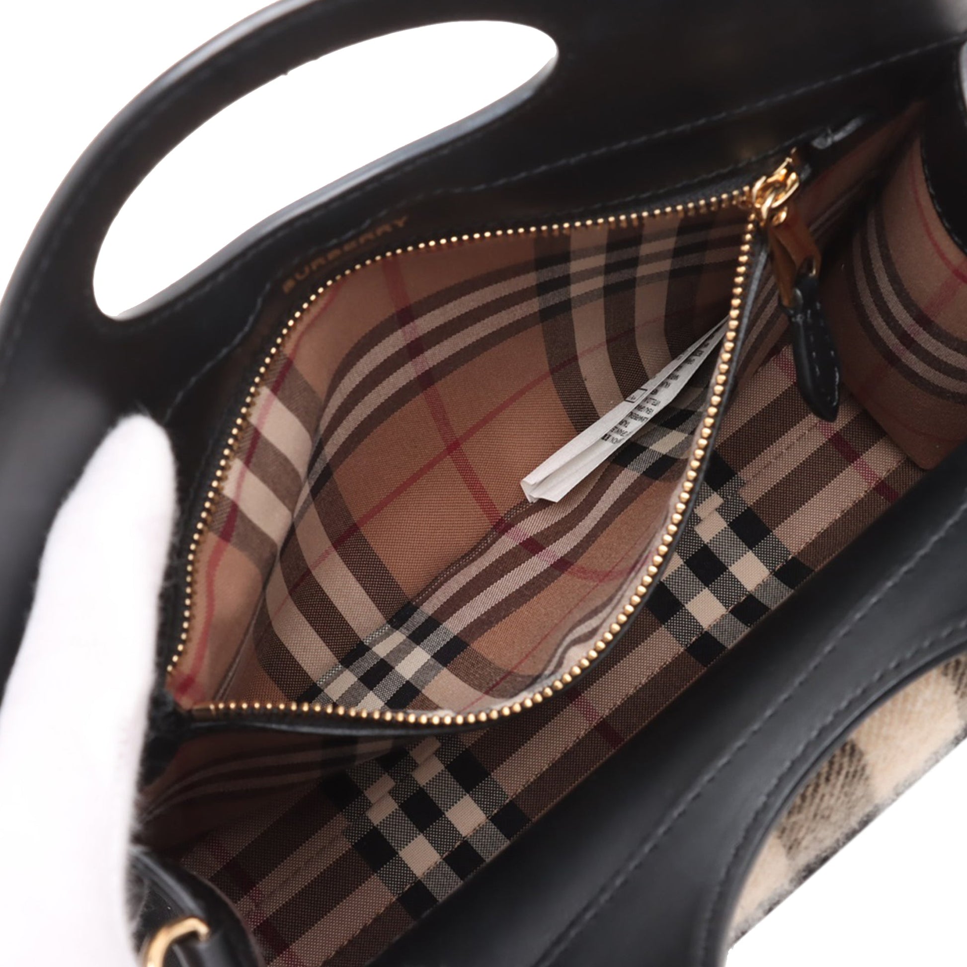 Burberry Mini Exploded Check Wool Pocket Satchel