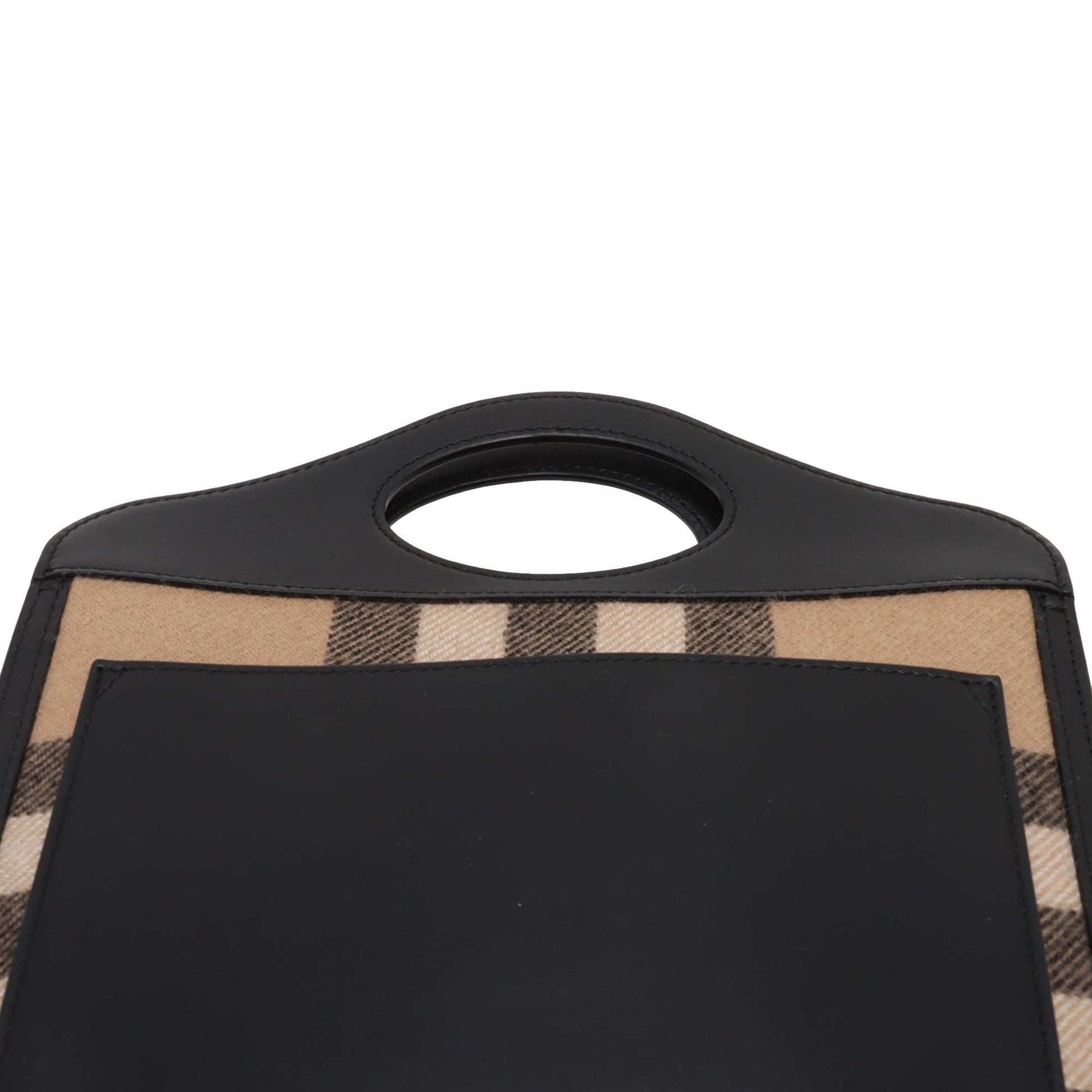 Burberry Mini Exploded Check Wool Pocket Satchel