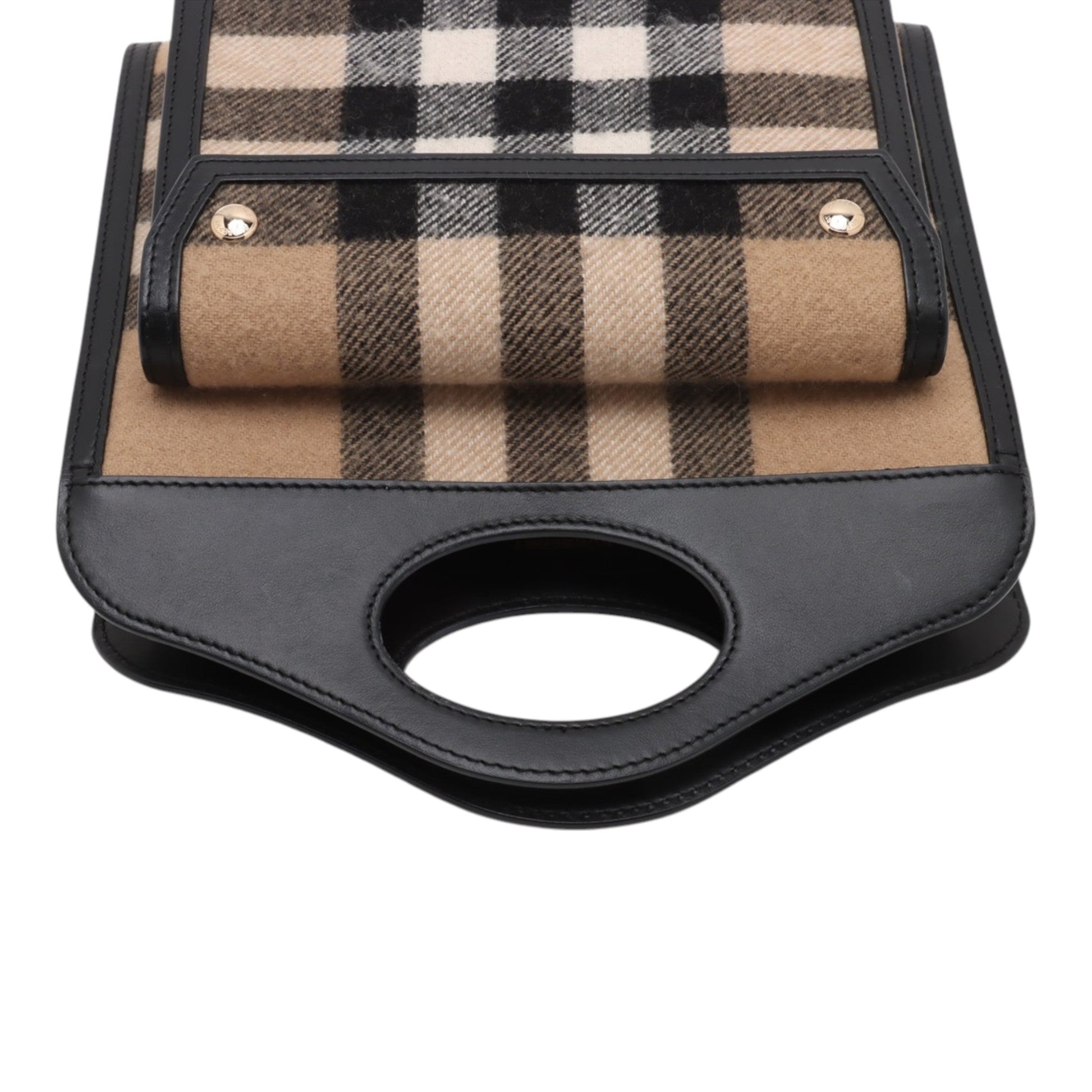 Burberry Mini Exploded Check Wool Pocket Satchel