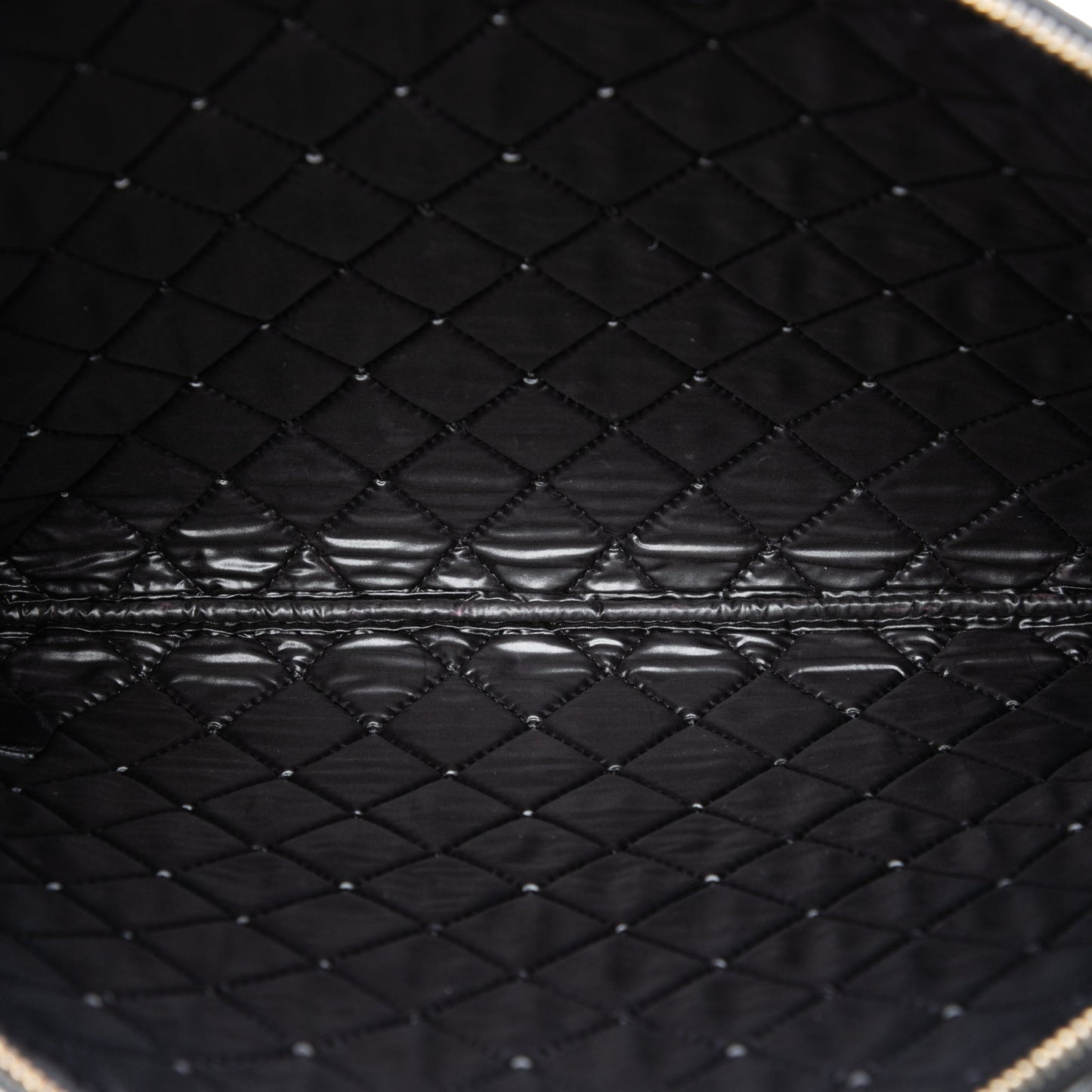 Chanel Large Quilted Lambskin Double Stitch Tassel O Case Clutch