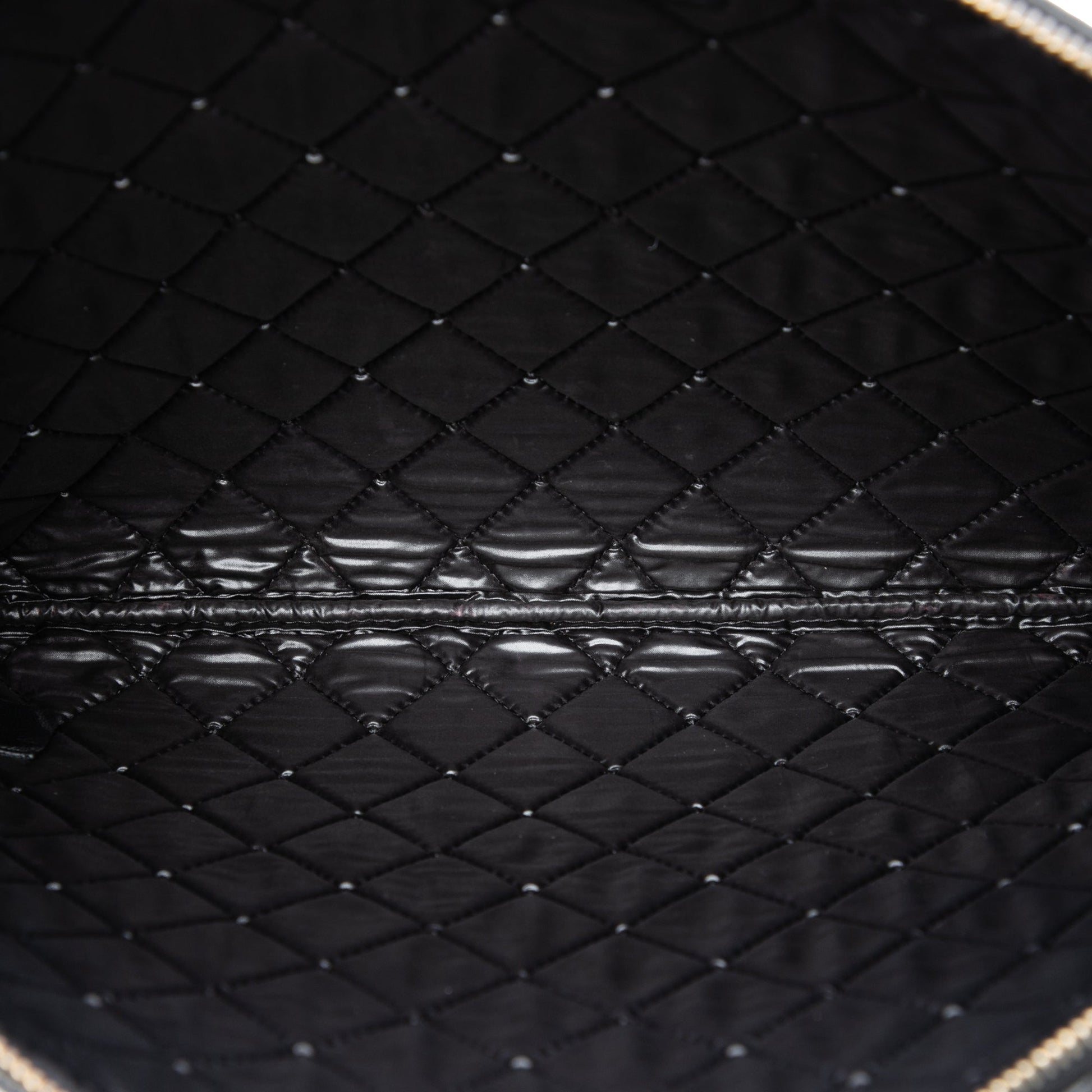 Chanel Large Quilted Lambskin Double Stitch Tassel O Case Clutch