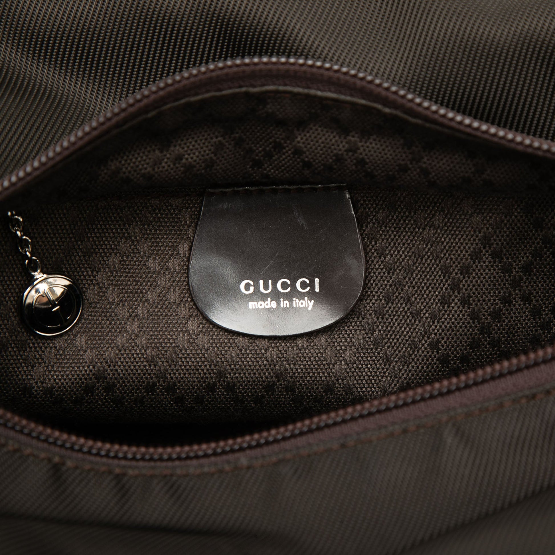 Gucci Nylon Bamboo Handbag