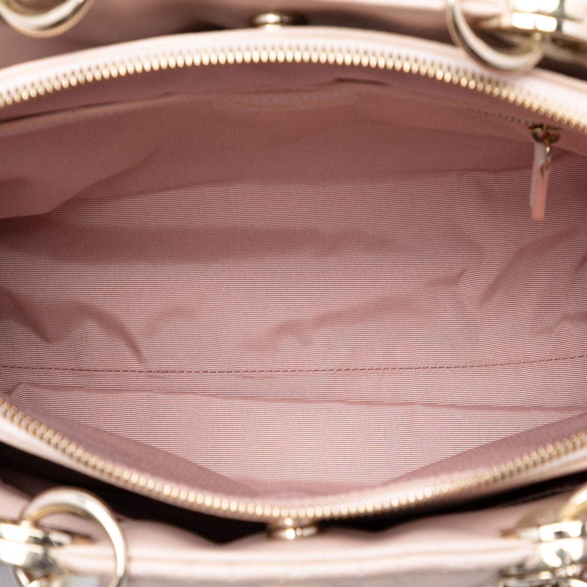 Dior Medium Lambskin Cannage Soft Zipped Lady Dior Shopping Tote — Brown