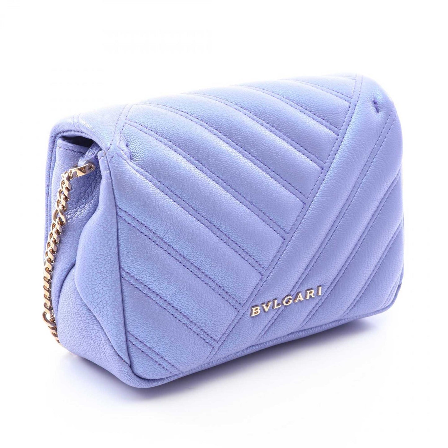 Bvlgari Leather Serpenti Cabochon Chain Crossbody