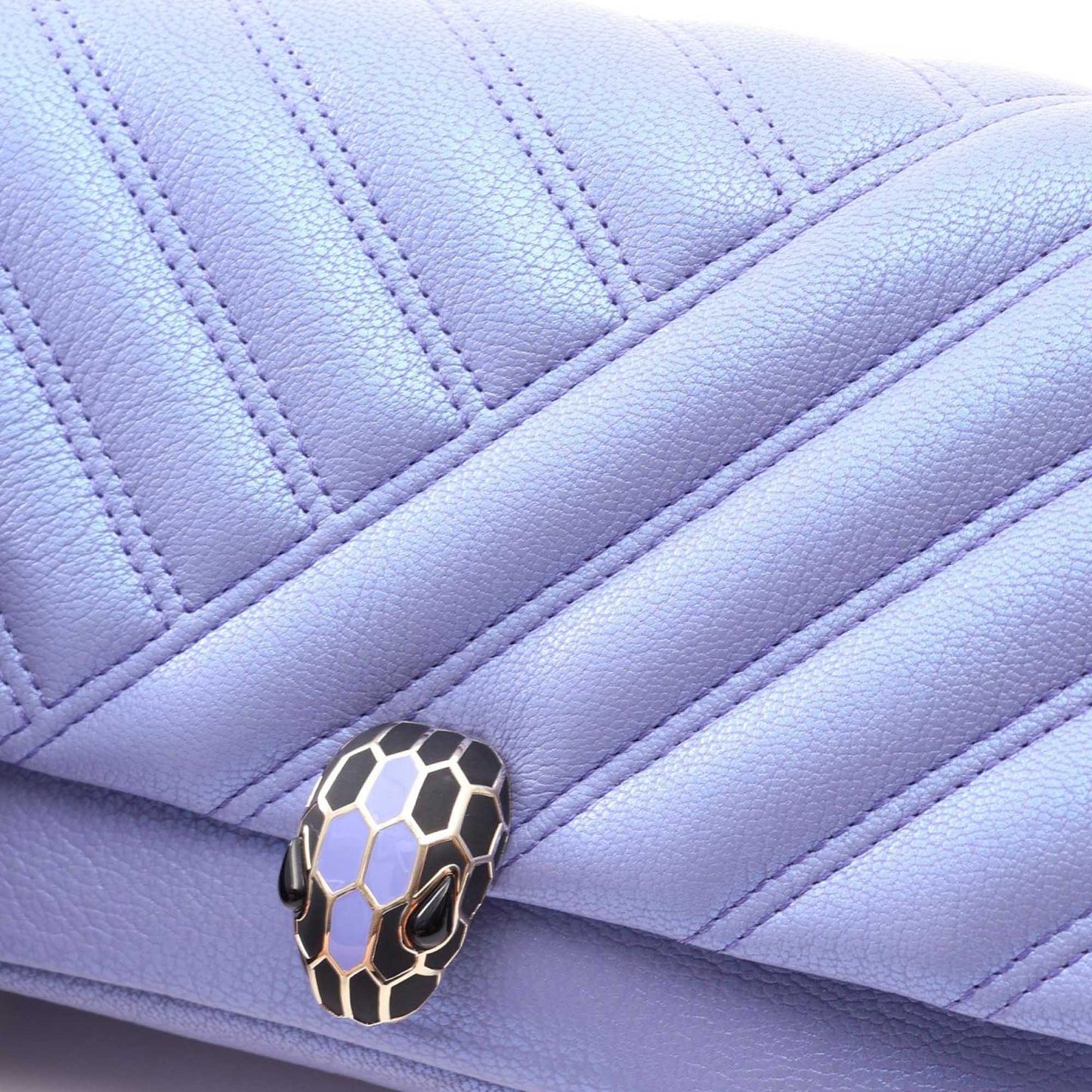 Bvlgari Leather Serpenti Cabochon Chain Crossbody
