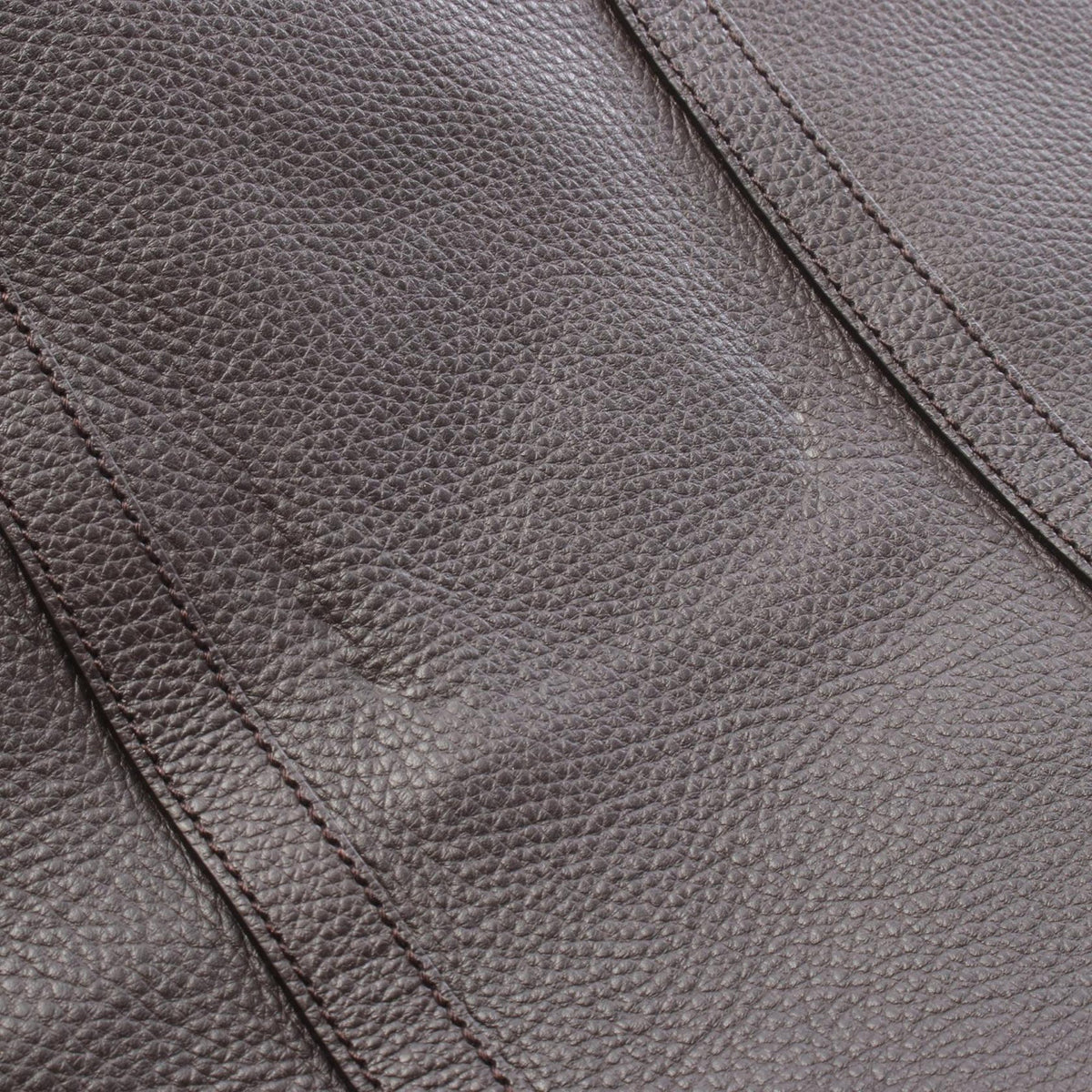 Gucci Leather Braided Handle Tote — Brown