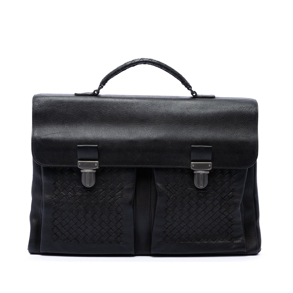 Bottega Veneta Intrecciato Trimmed Nappa Business Bag