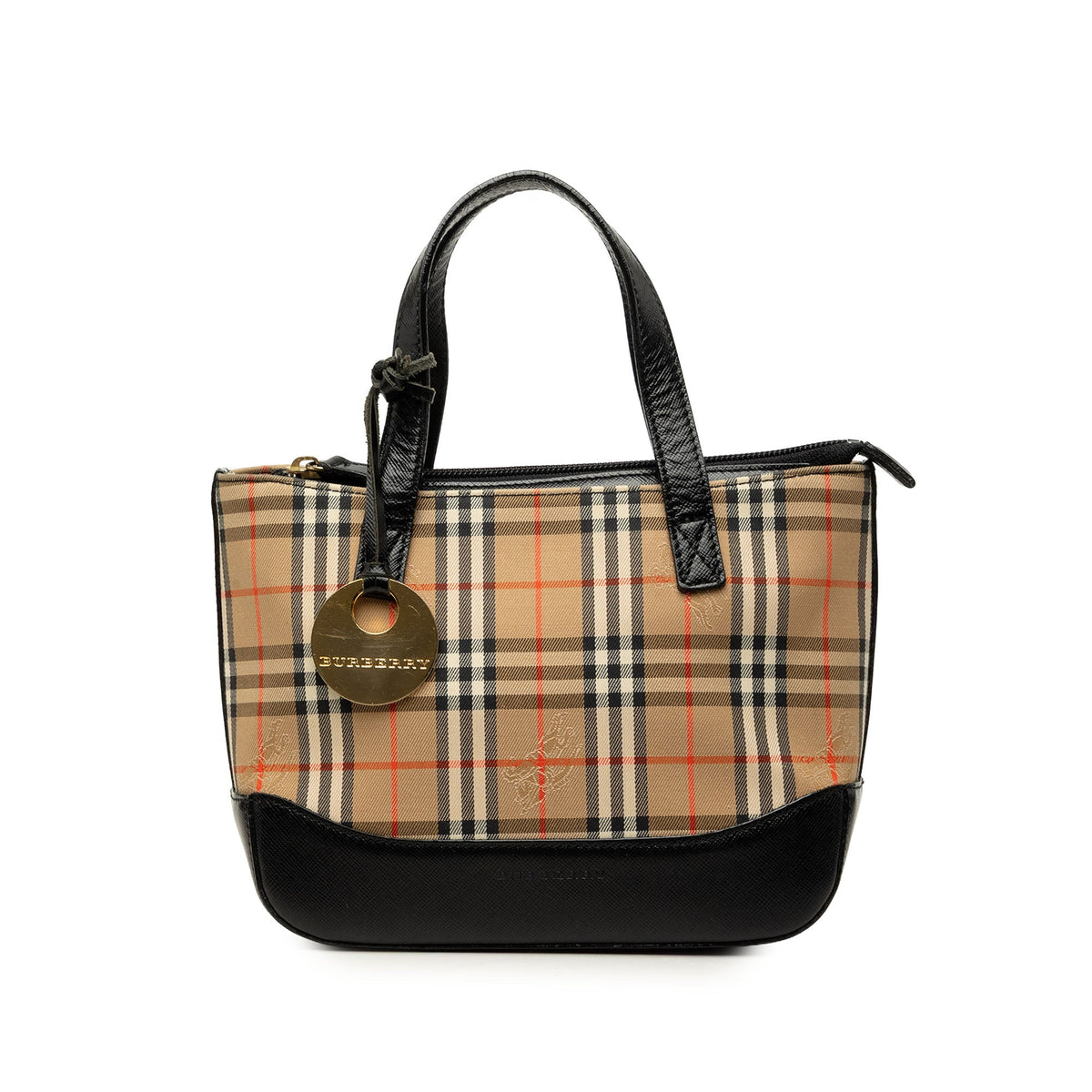 Burberry Haymarket Check Canvas Handbag