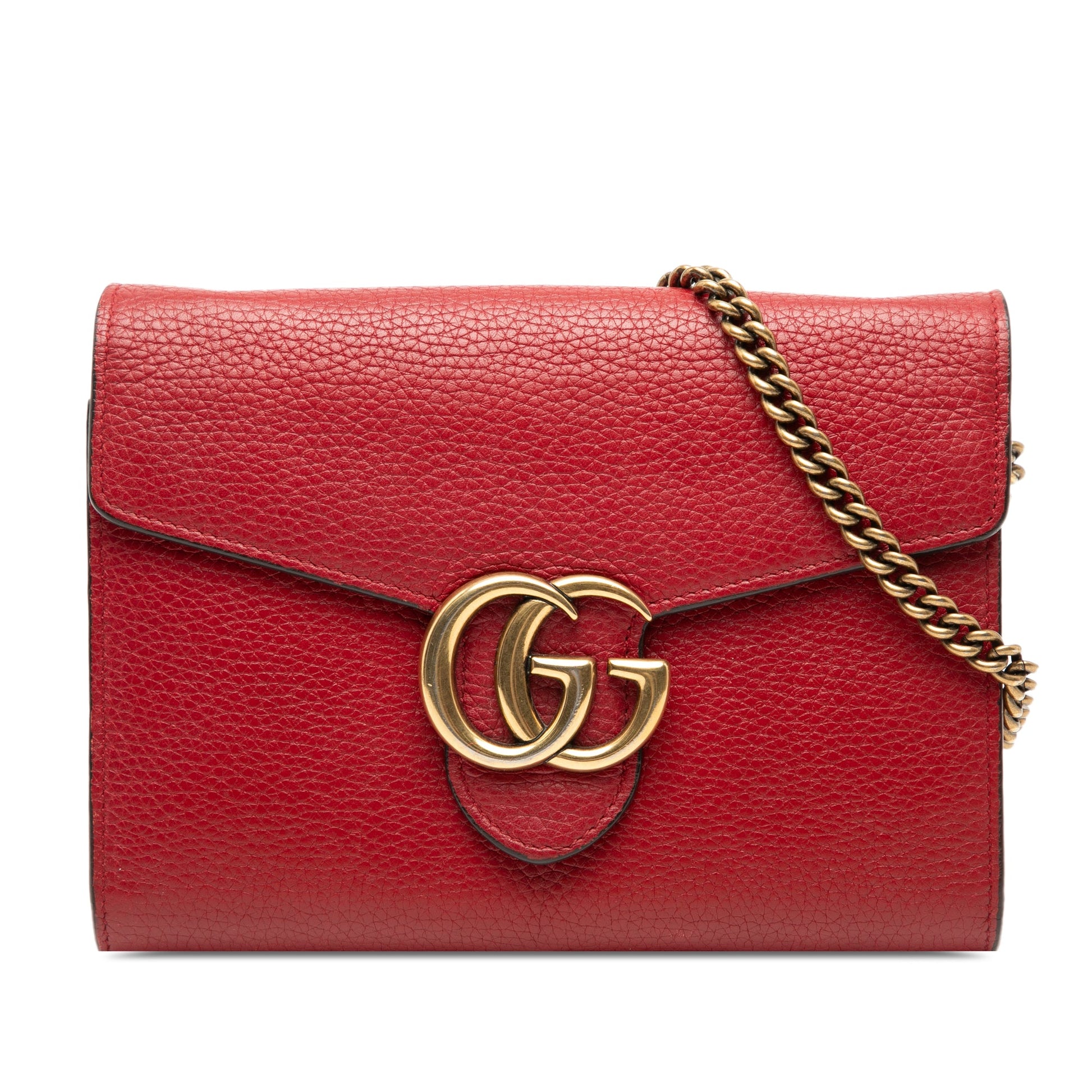 Gucci GG Marmont Leather Wallet on Chain