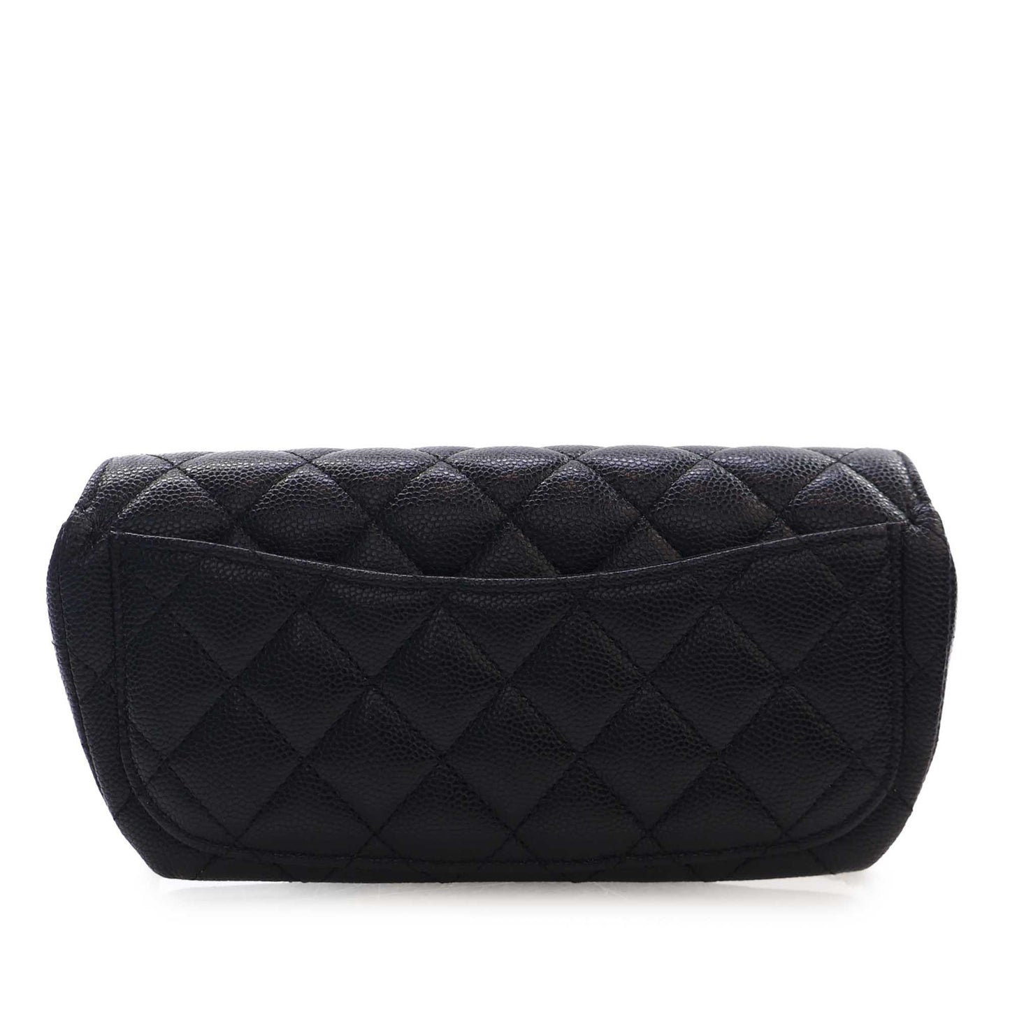 Chanel CC Quilted Caviar Sunglasses Case with Chain