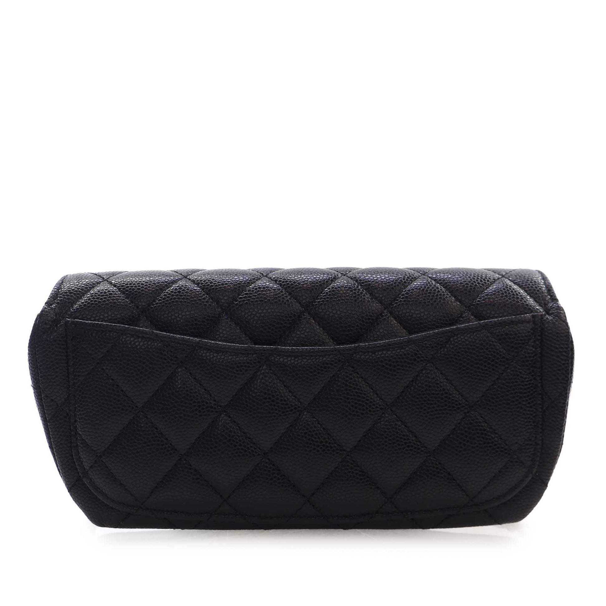 Chanel CC Quilted Caviar Sunglasses Case with Chain
