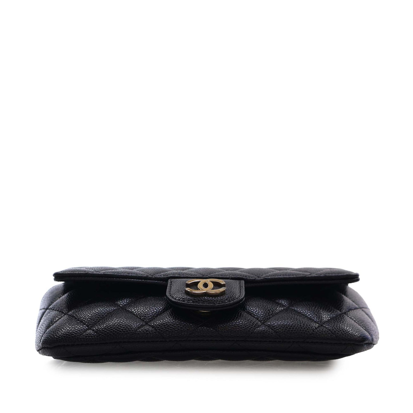 Chanel CC Quilted Caviar Sunglasses Case with Chain