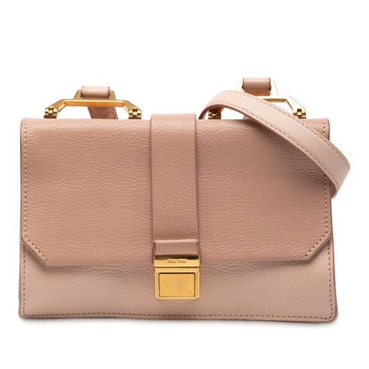 Miu Miu Bicolor Goatskin Madras Crossbody