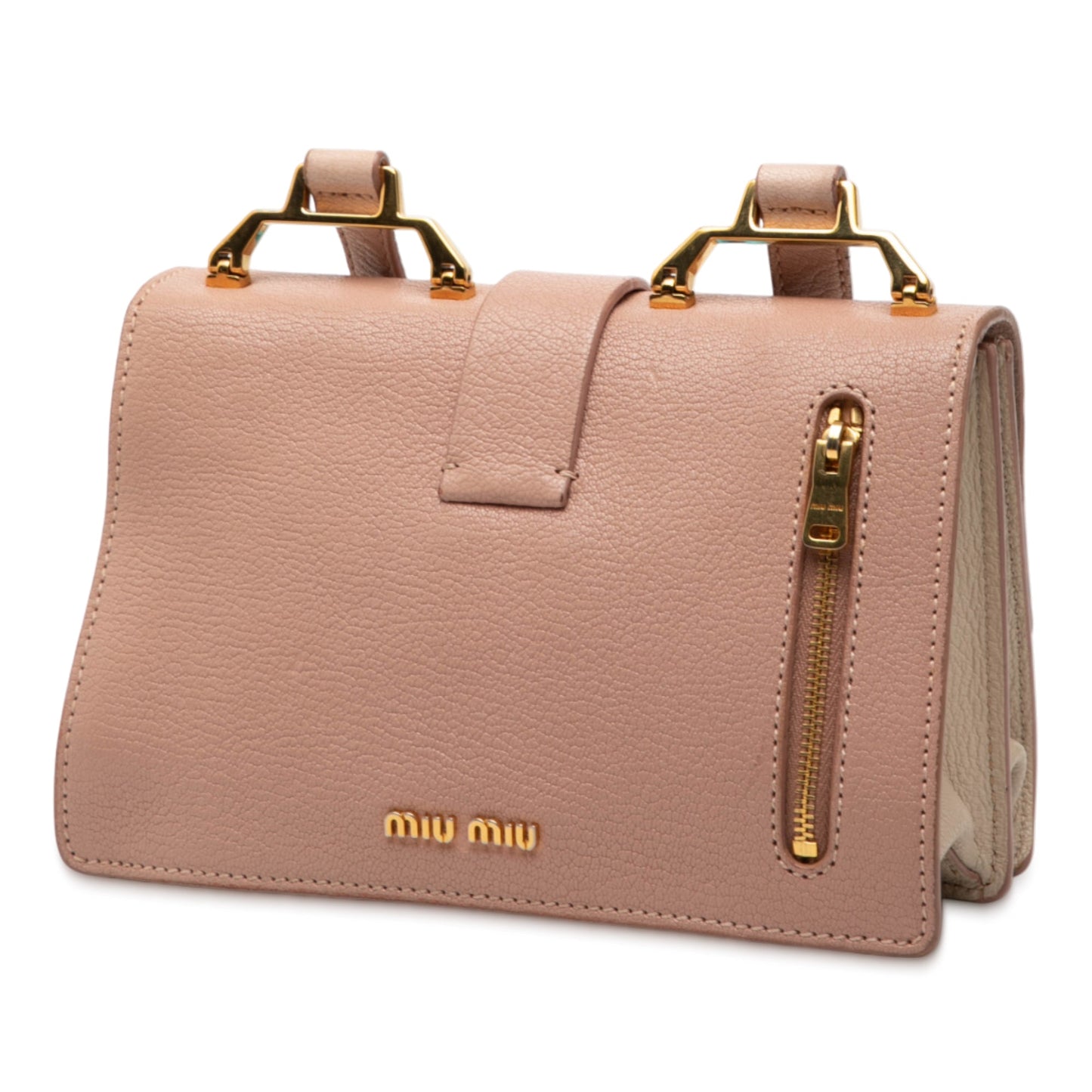Miu Miu Bicolor Goatskin Madras Crossbody