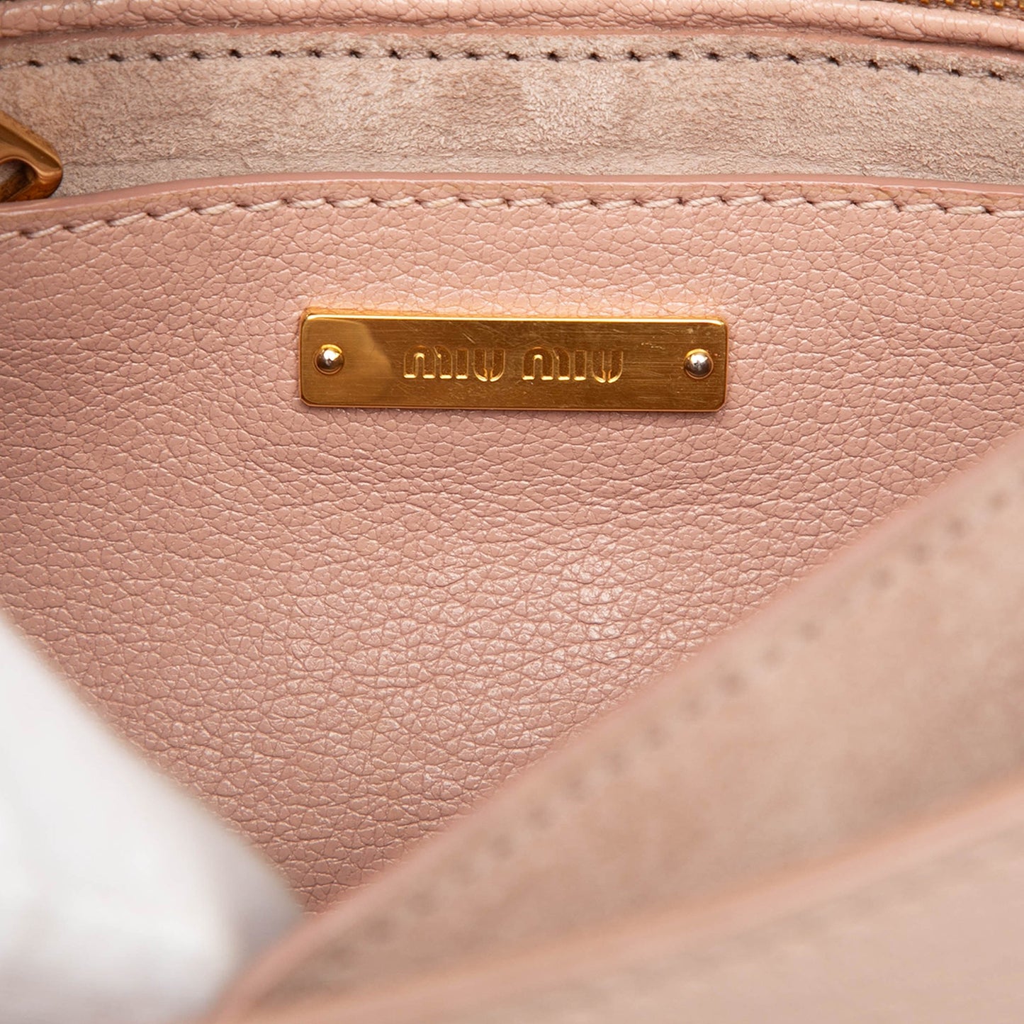 Miu Miu Bicolor Goatskin Madras Crossbody
