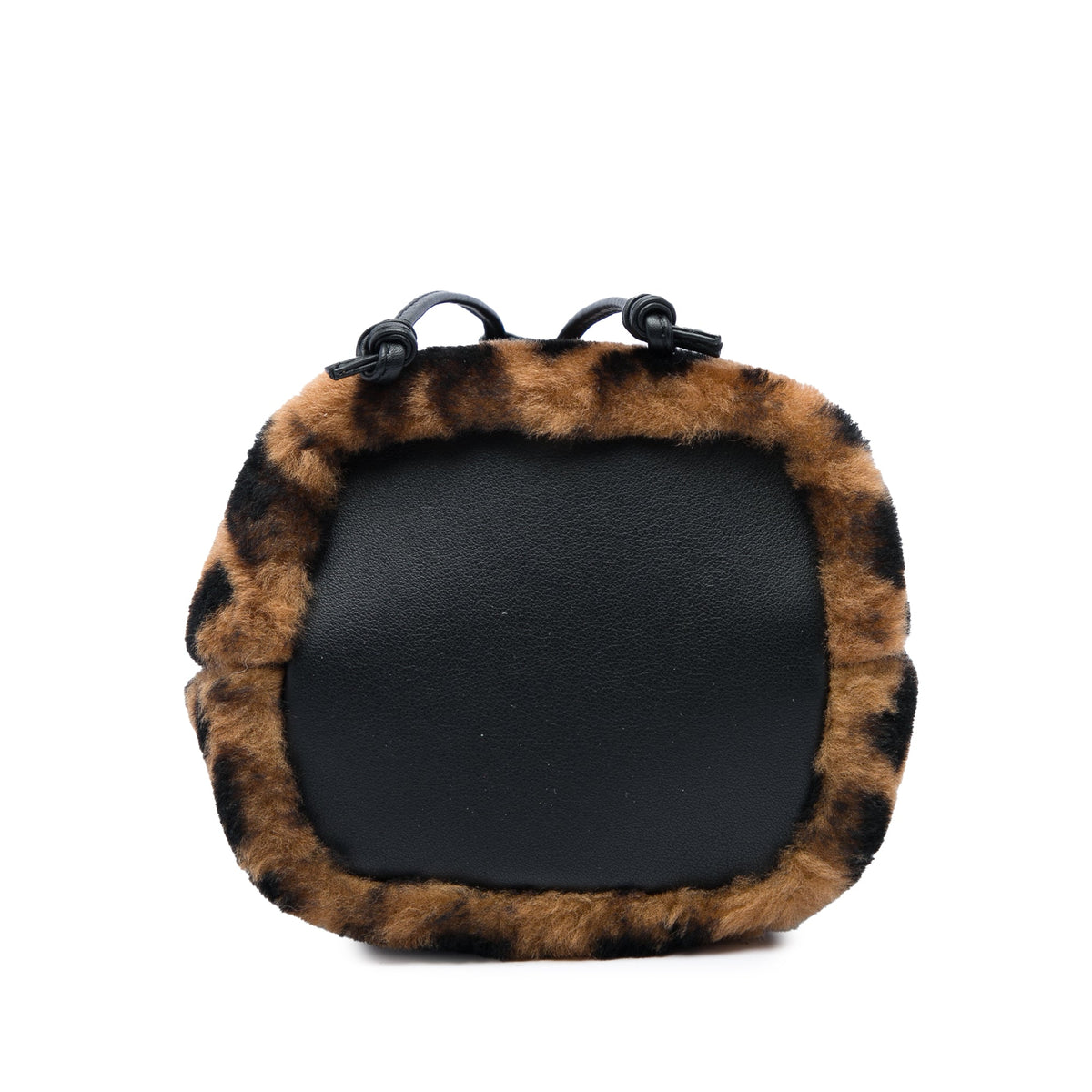 Fendi Mini Zucca Shearling Mon Tresor Bucket Bag — Brown