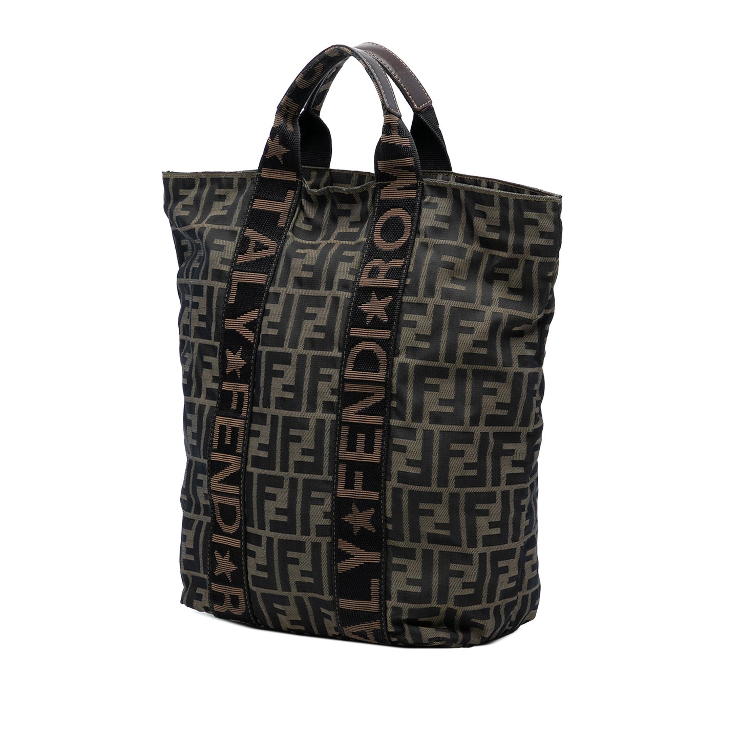 Fendi Zucca Canvas Roma 1925 Shopping Tote