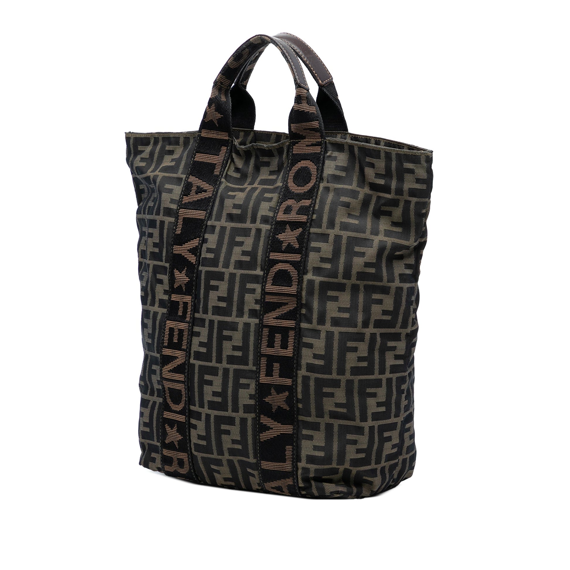 Fendi Zucca Canvas Roma 1925 Shopping Tote