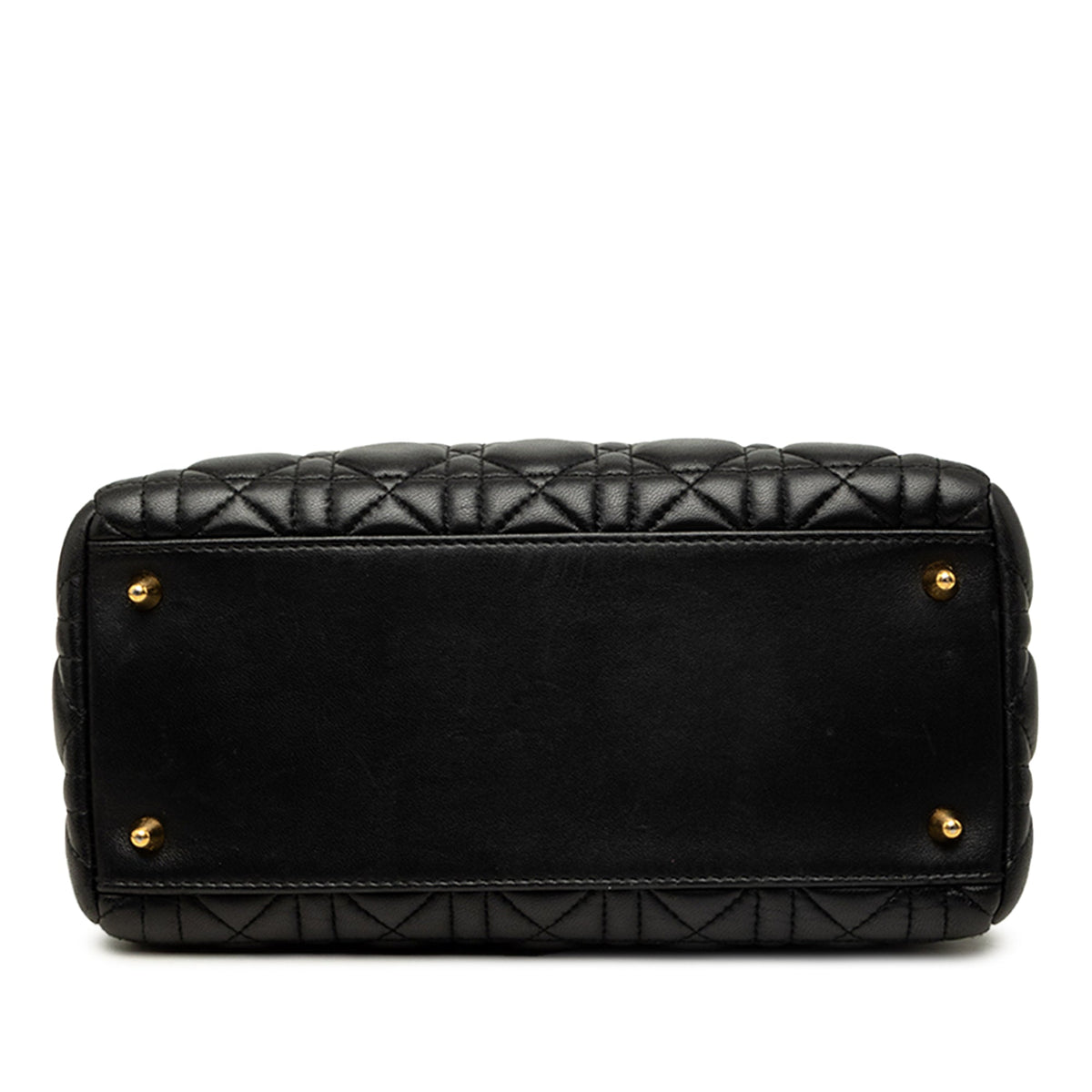 Dior Medium Lambskin Cannage Lady Dior — Black