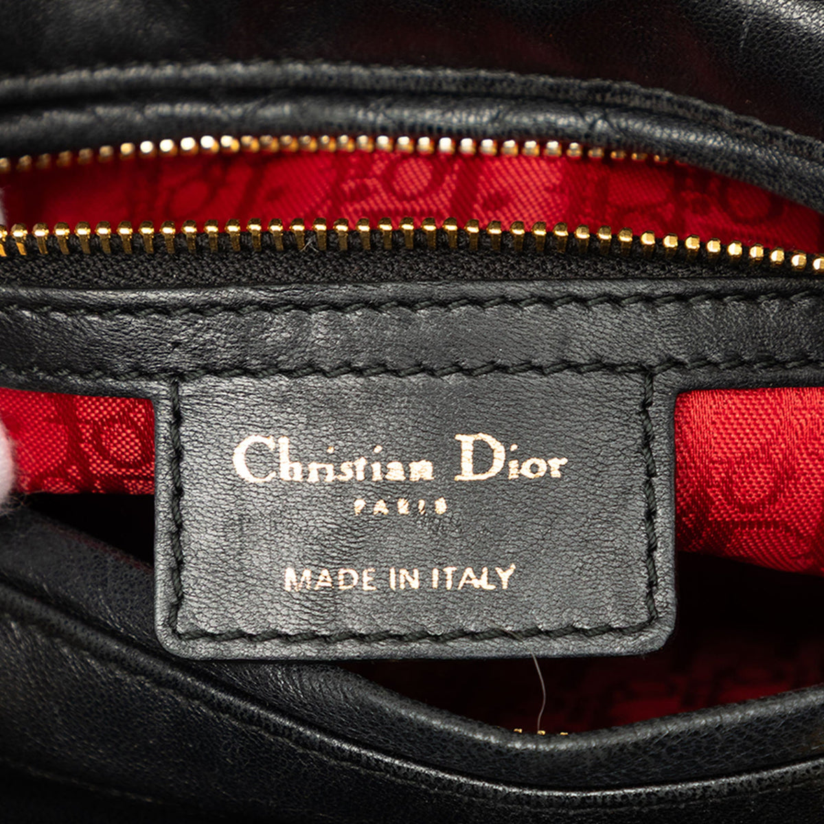 Dior Medium Lambskin Cannage Lady Dior — Black